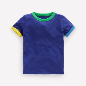 Ringer T-shirt-Starboard Blue