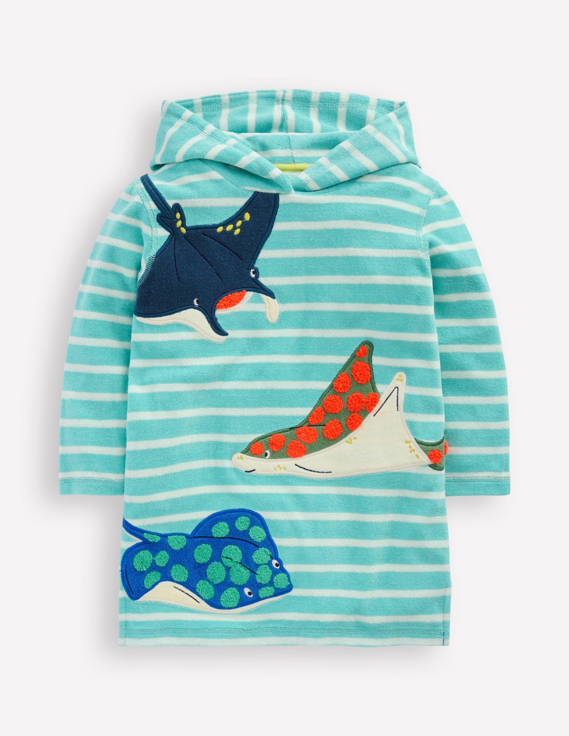 Appliqu?? Towelling Throw-on-Caribbean Blue Stingray - Image 2