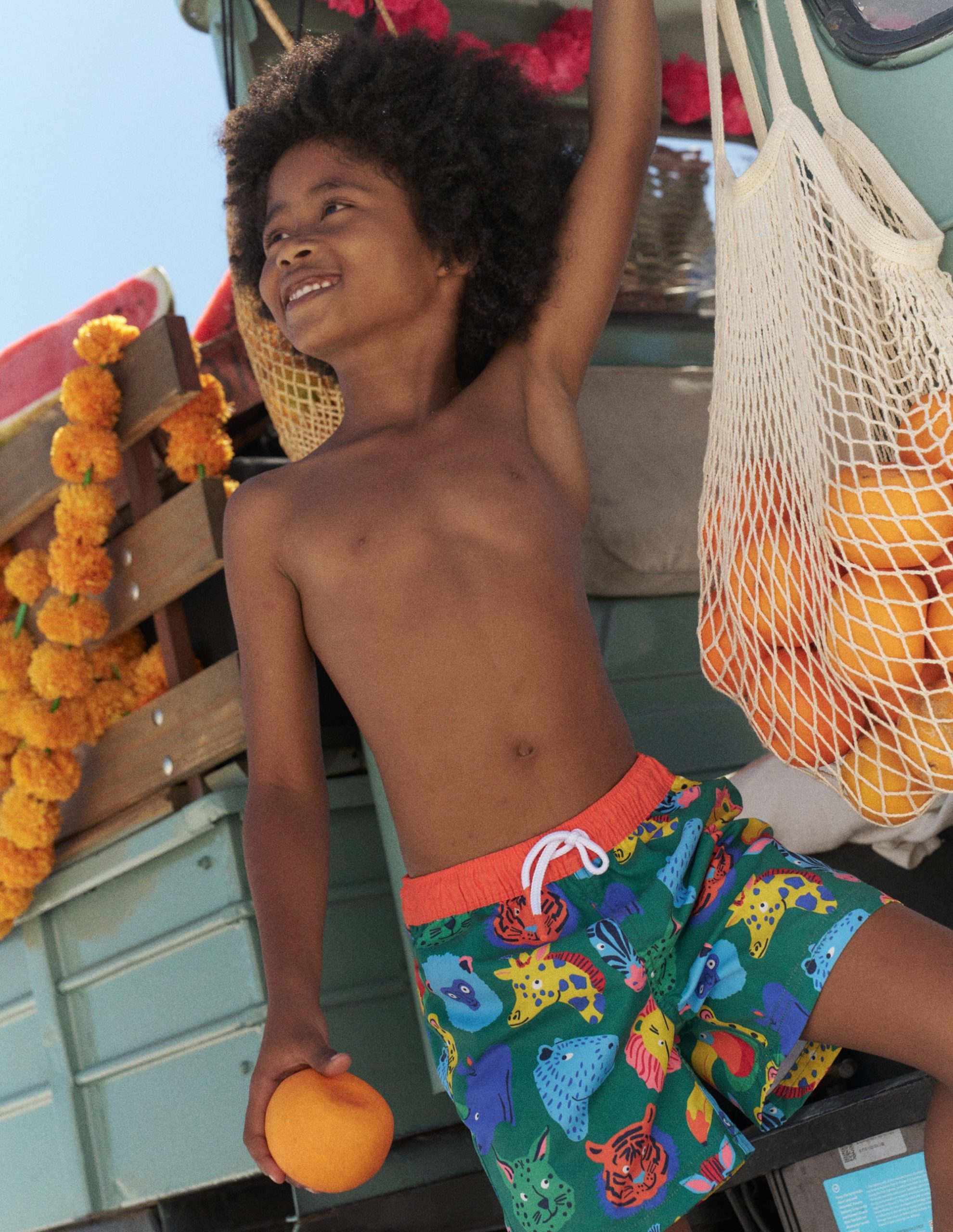 Swim Shorts-Multi Animal Faces