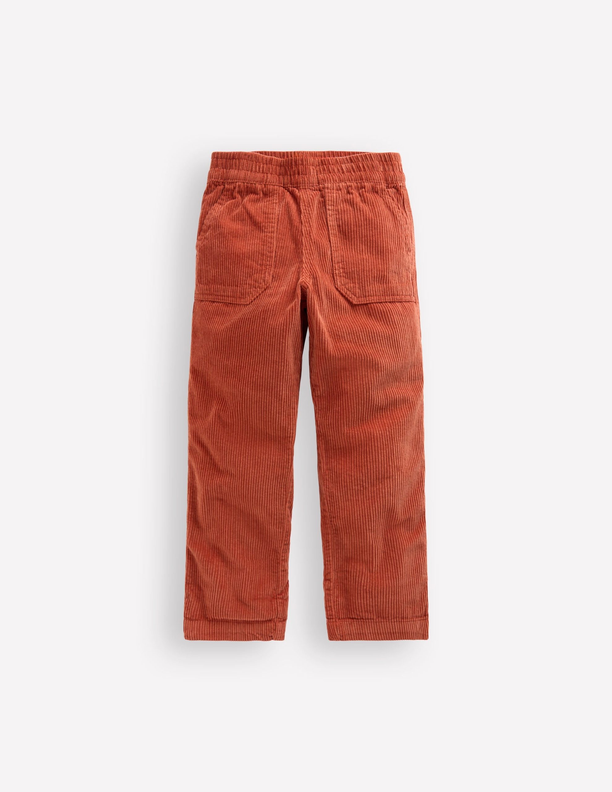 Pull-on Cord Pants-Roasted Chestnut Brown