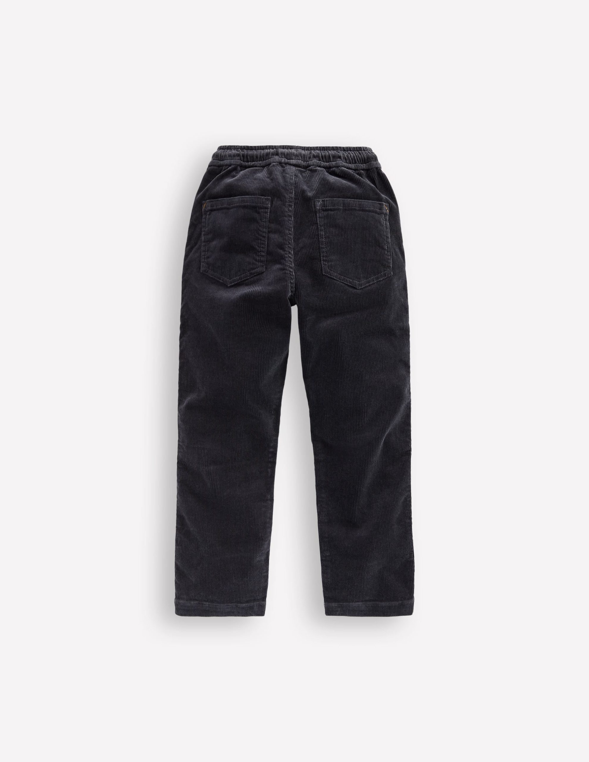 Slim Pull On Trousers-Charcoal Cord - Image 2
