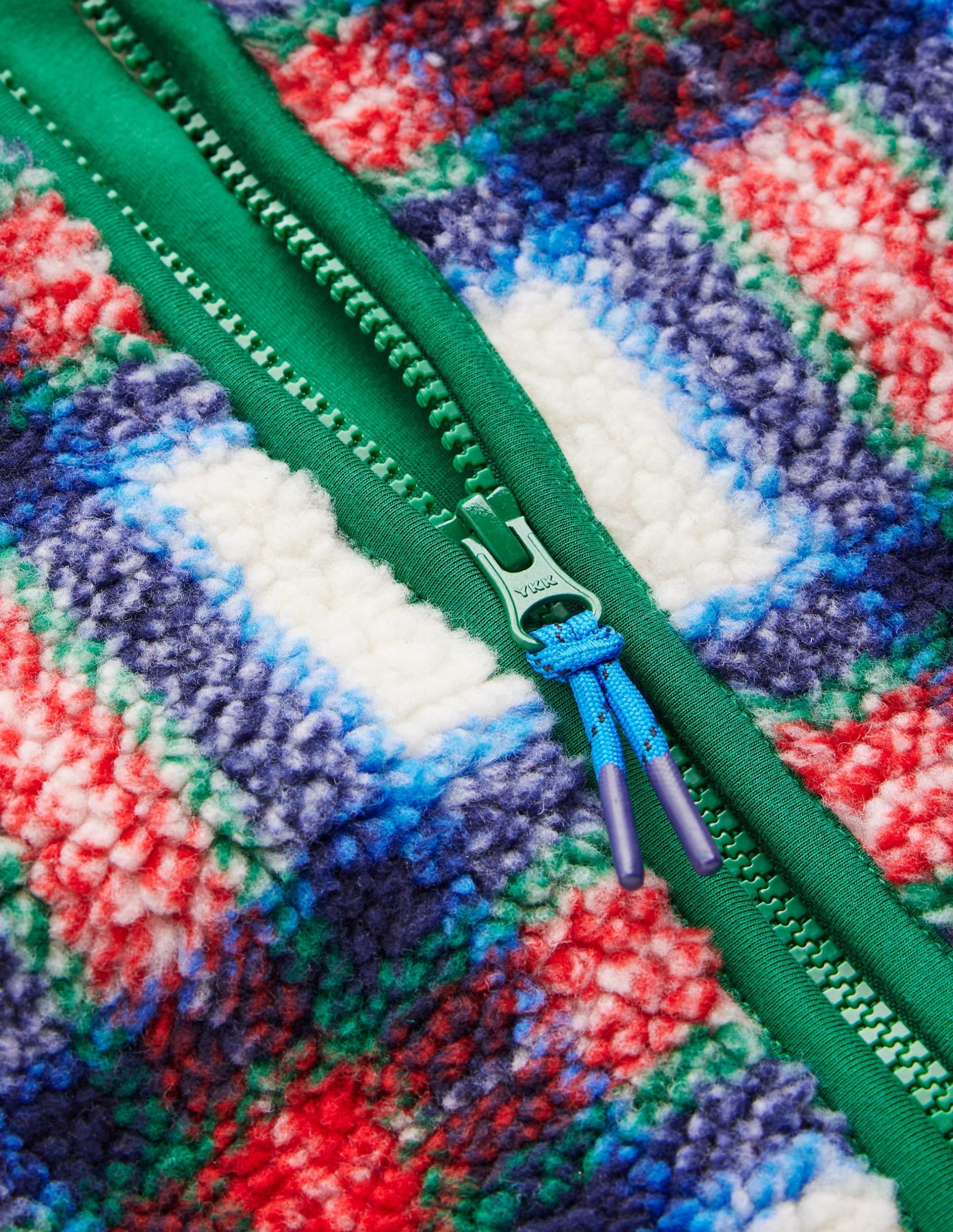 Cosy Borg Jacket-Ivory. Blue and Red Check - Image 4