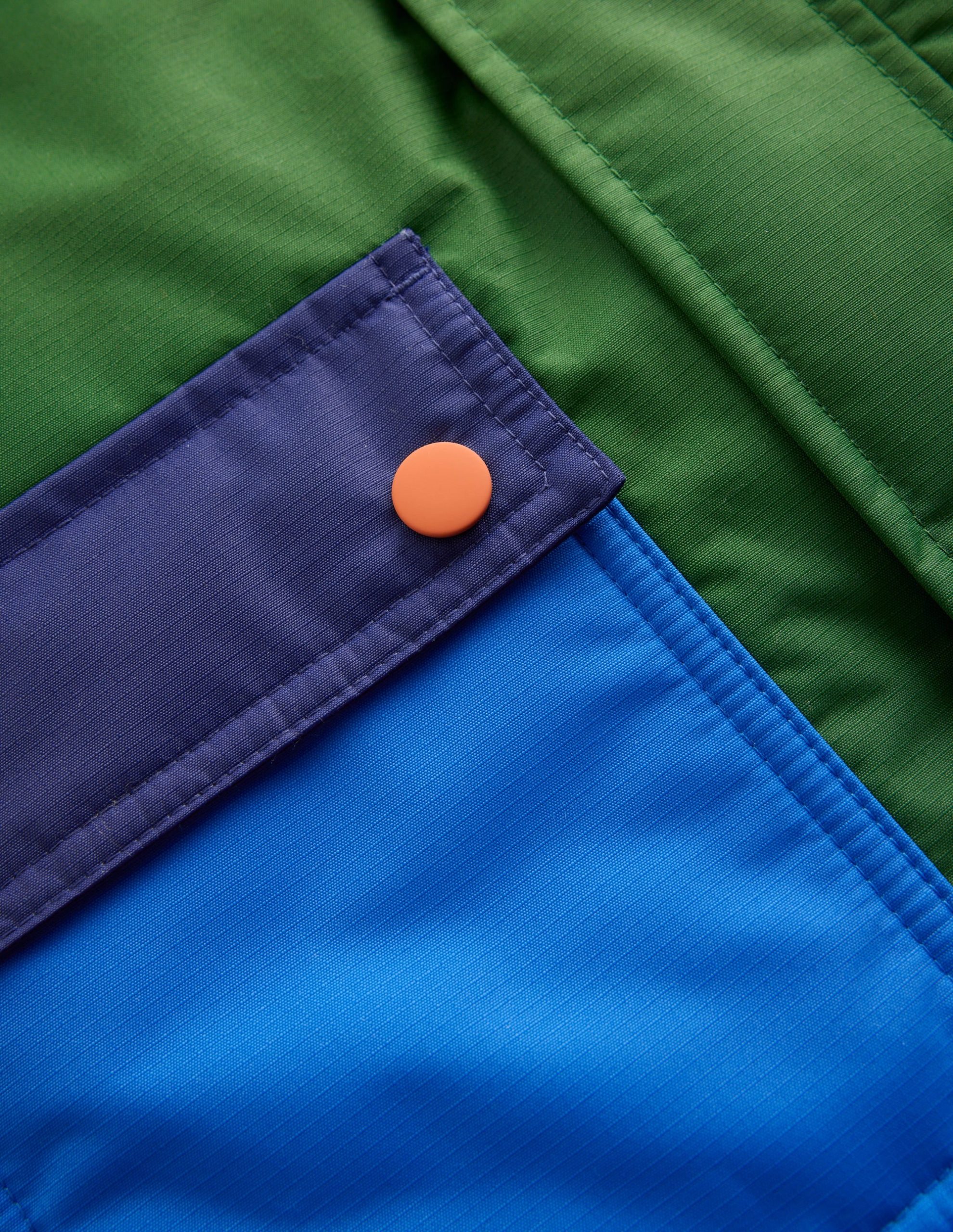 4-in-1 Waterproof Coat-Blue/Green Colourblock - Image 4