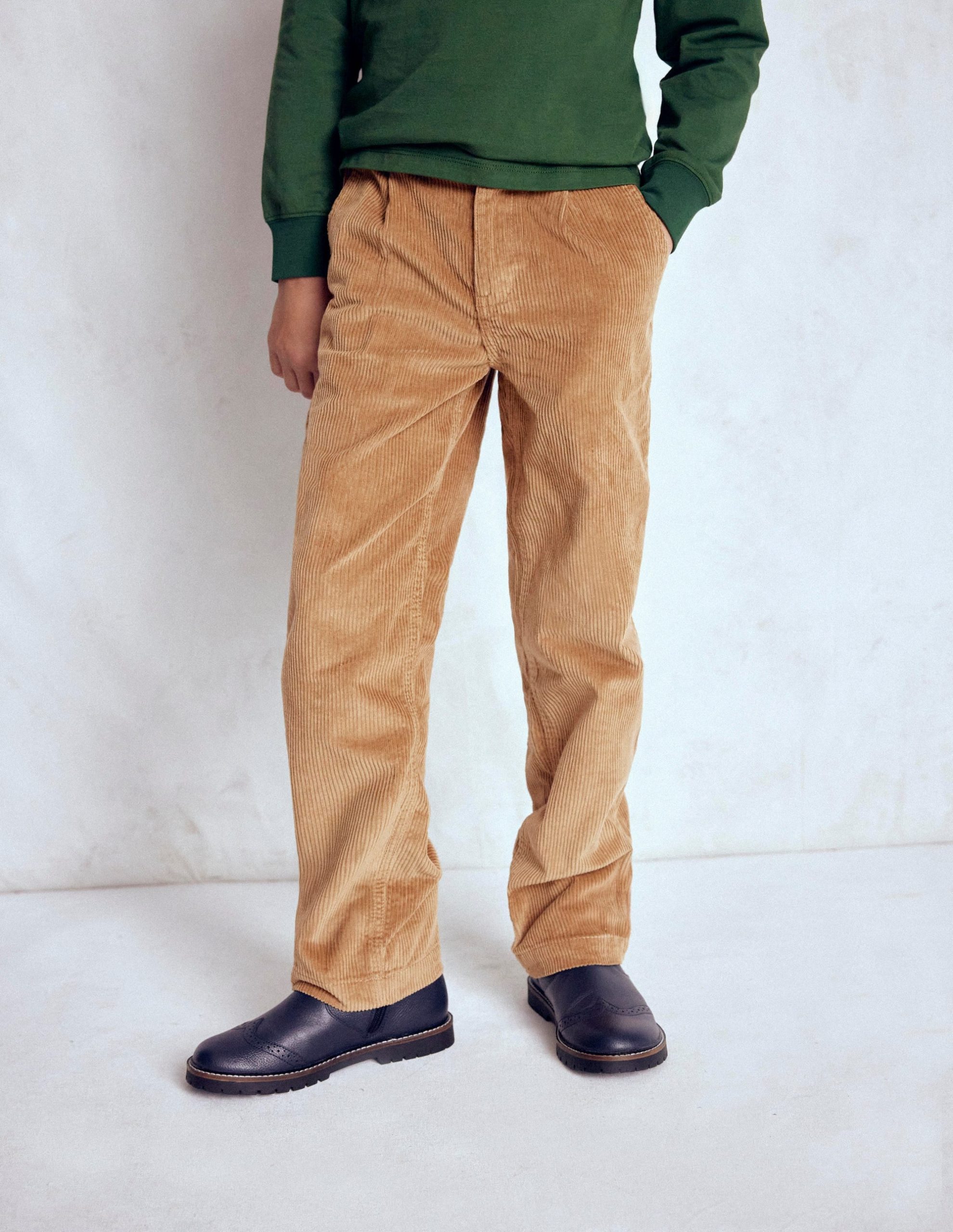 Everyday Relaxed Pants-Camel Cord - Image 2