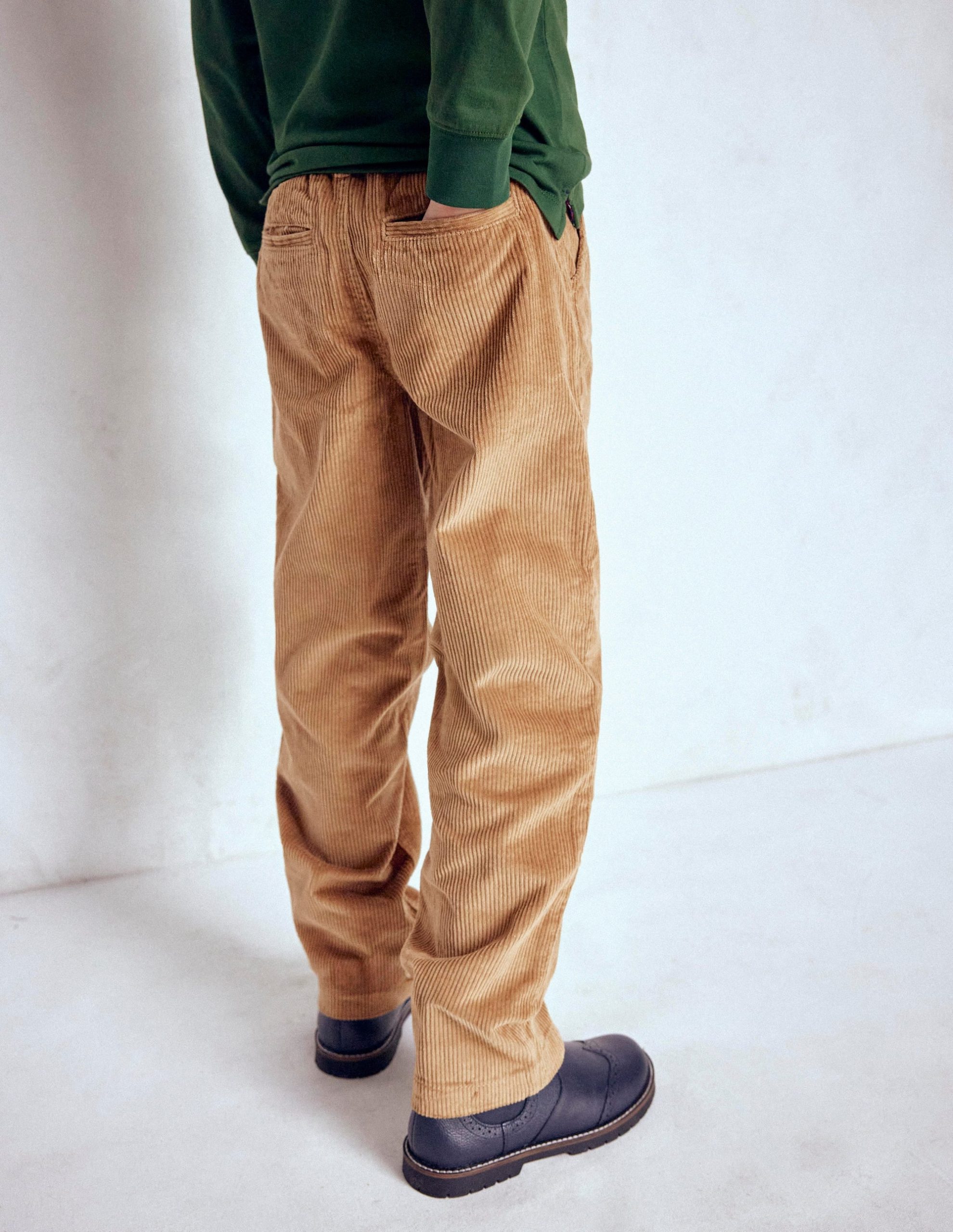 Everyday Relaxed Pants-Camel Cord - Image 3