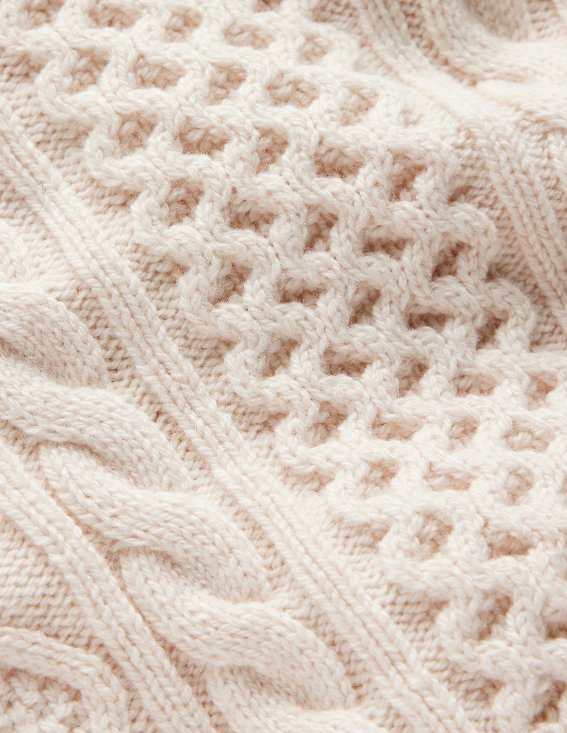 Heritage Cable Jumper-Ecru Marl - Image 10