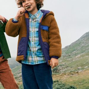 Reversible Cosy Borg Jacket-Brown Borg