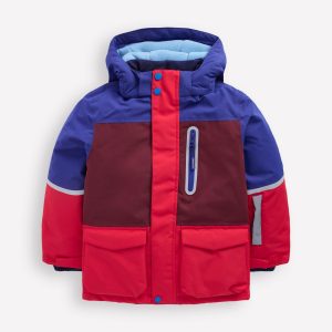 All-Weather Waterproof Coat-Red Chevron Colourclock