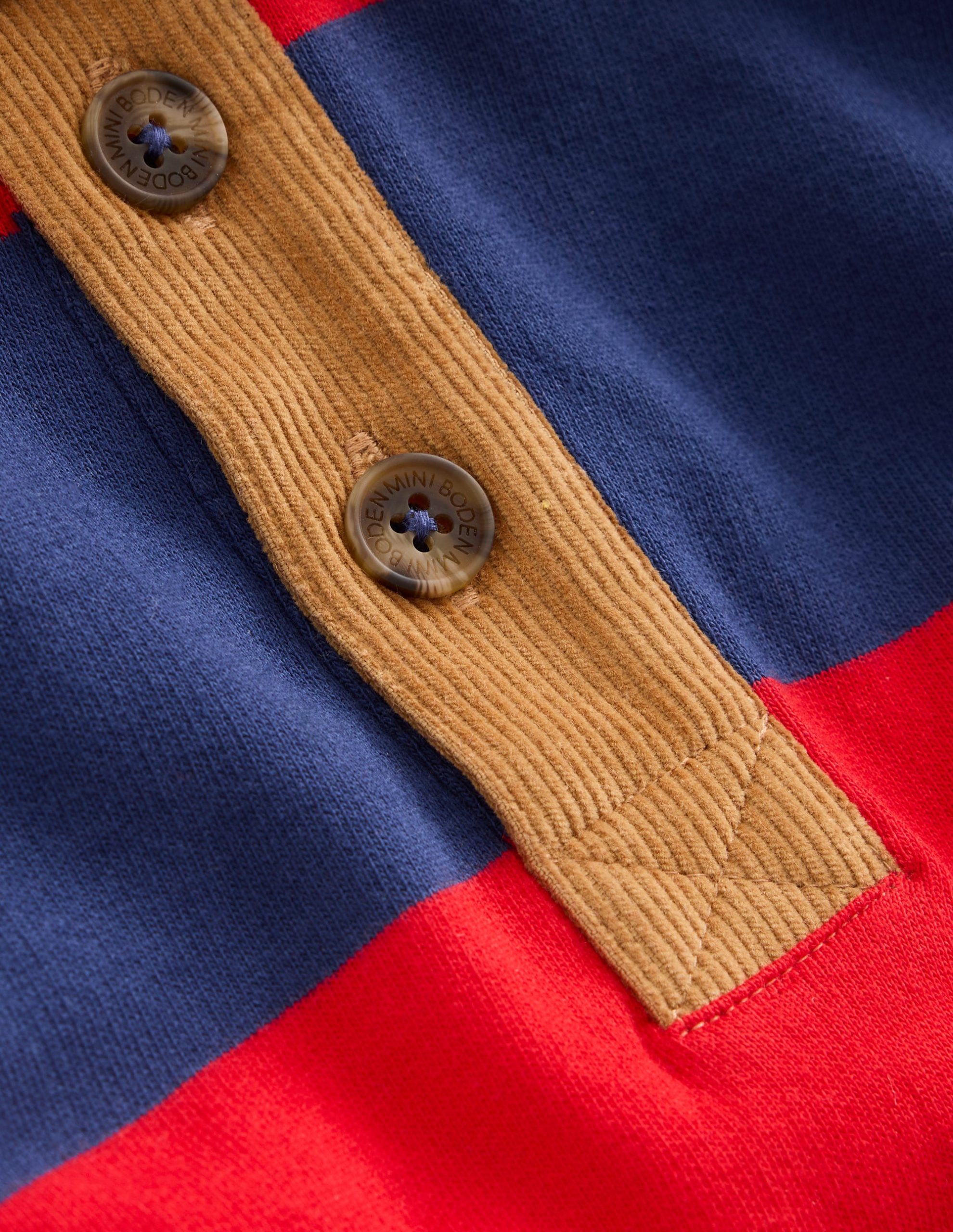 Collared Sweatshirt-Poppy Red/ Starboard Blue - Image 3