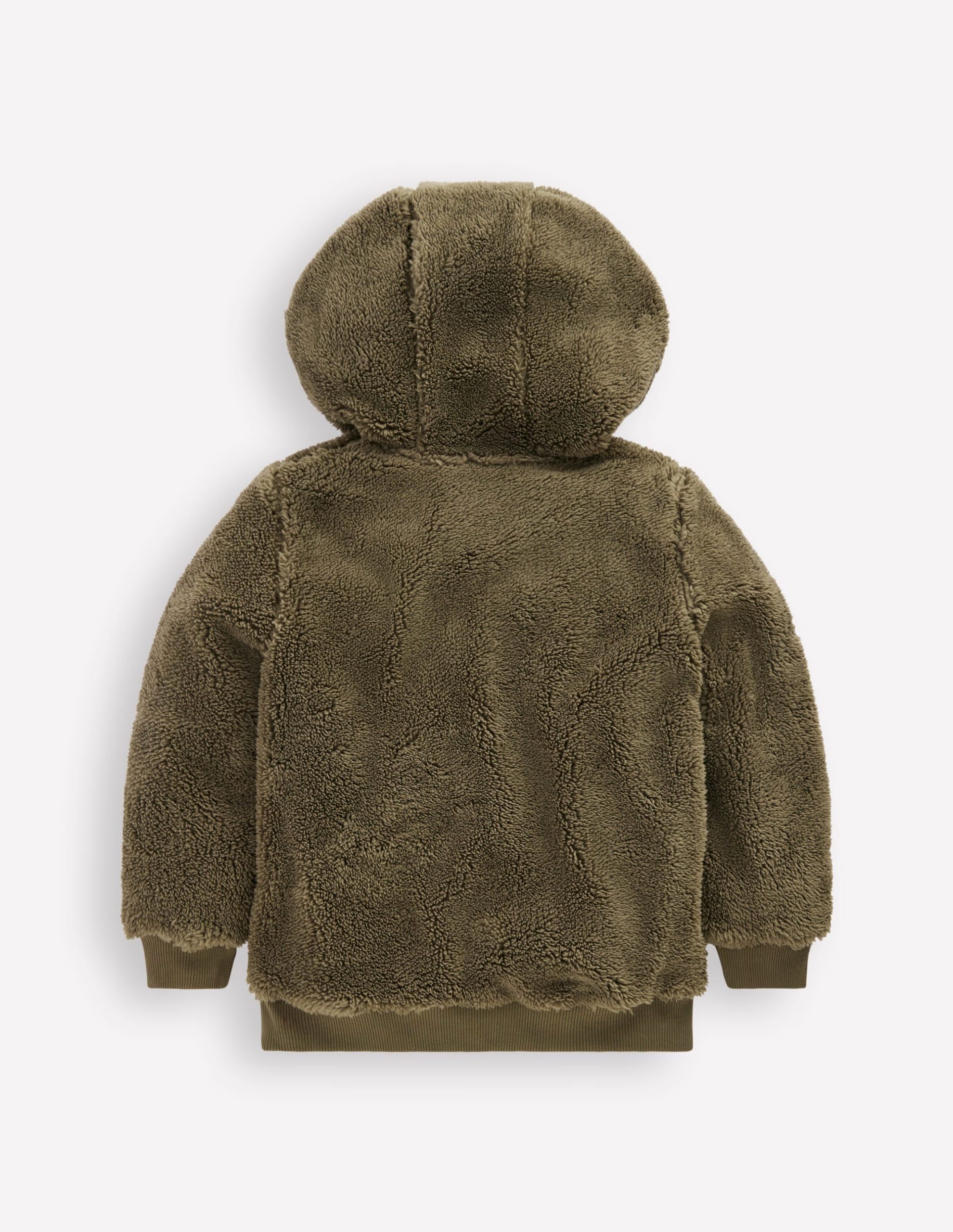 Fleece Half Zip Hoodie-Classic Khaki - Image 2