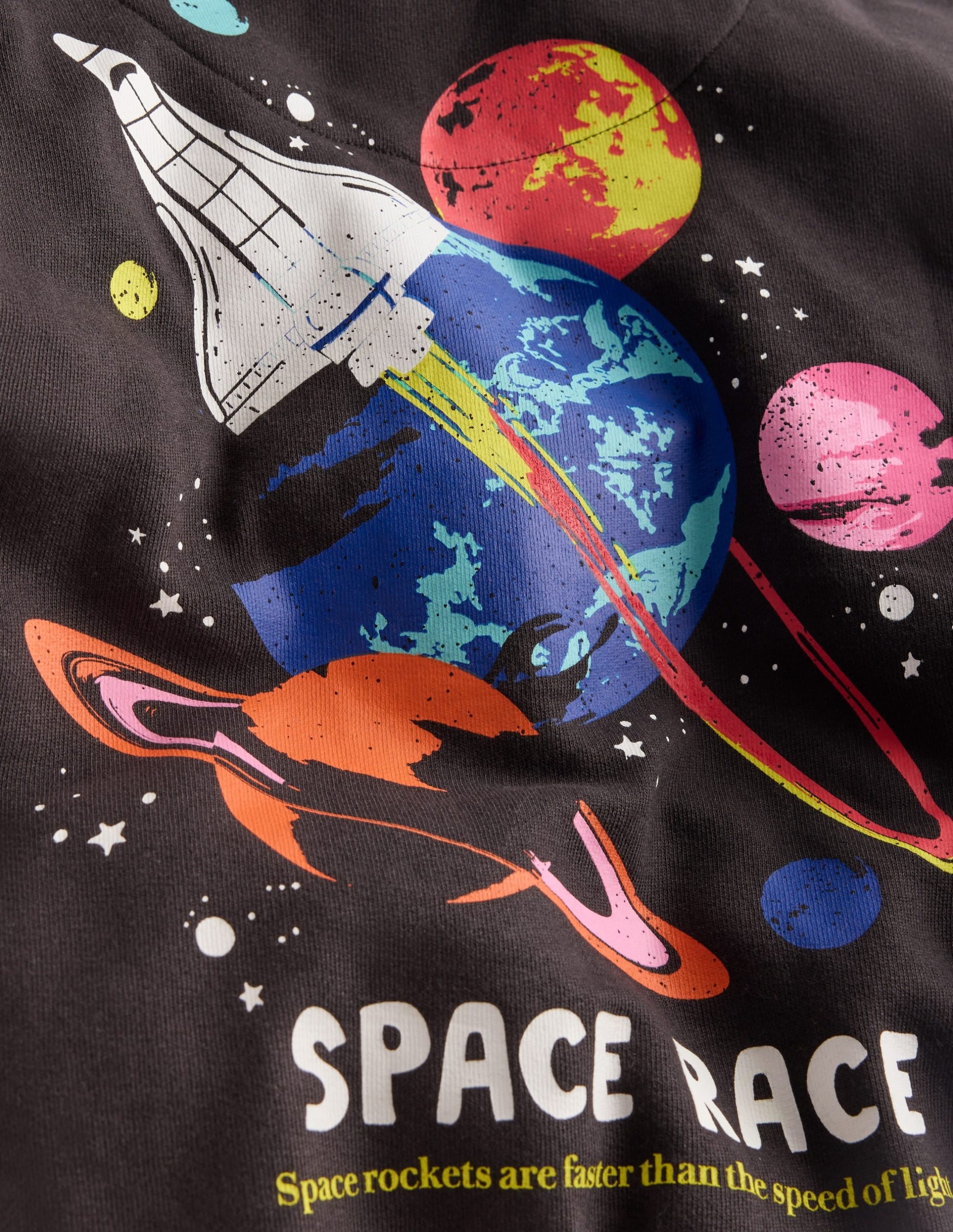 Front and Back Hoodie-Charcoal Space - Image 3