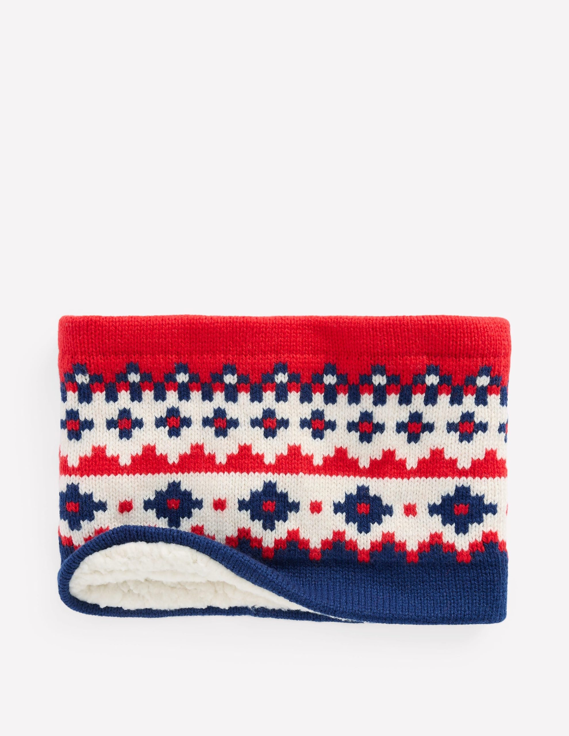 Fair Isle Snood-College Navy Fair Isle - Image 3