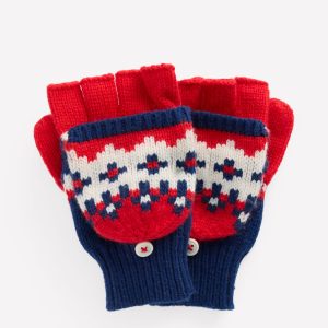 Fair Isle Mittens-College Navy Fair Isle