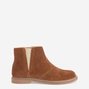 Suede Ankle Boots-Tan
