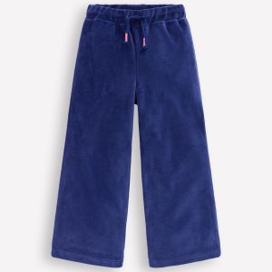 Heart Pocket Velour Sweatpants-Starboard Blue