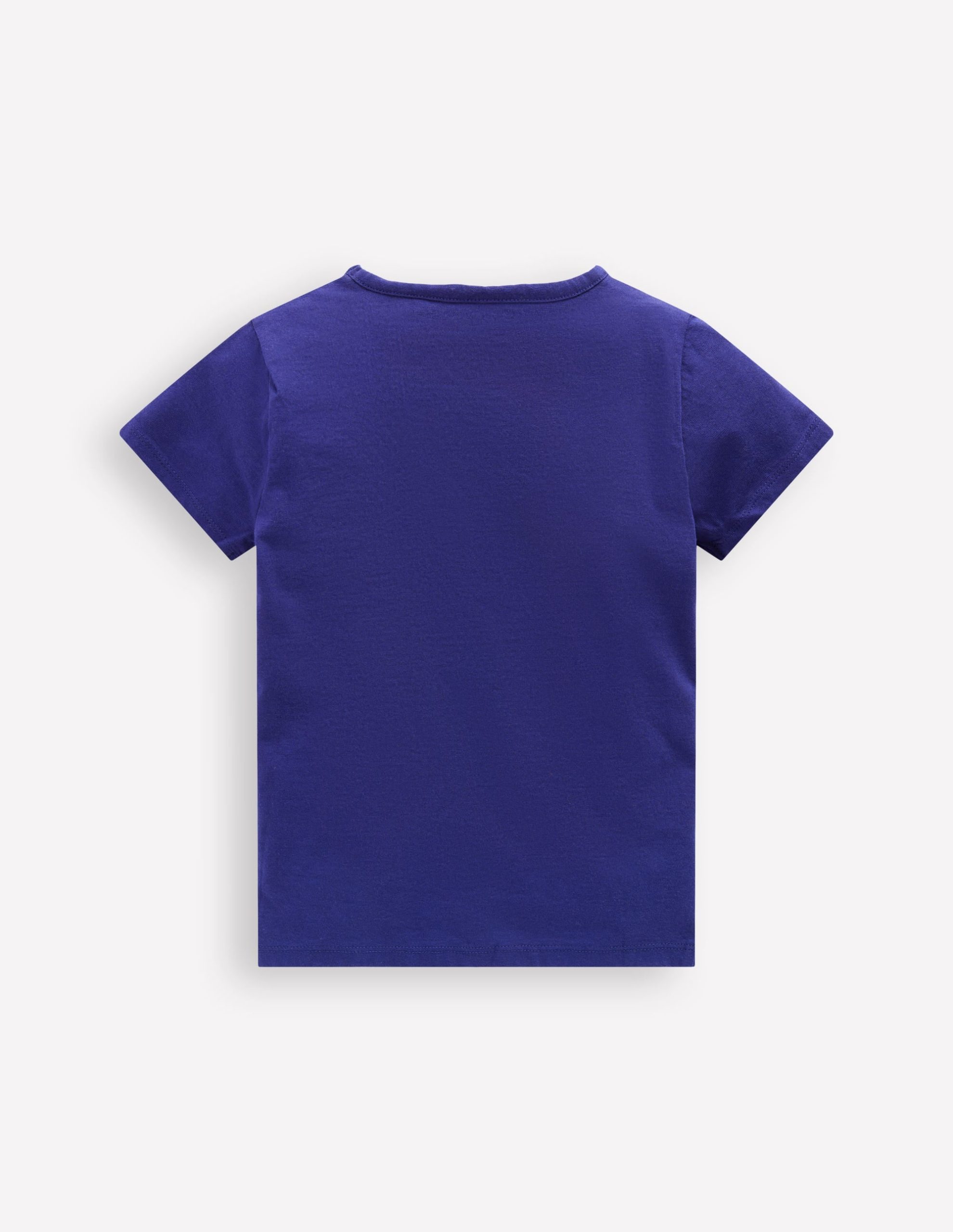 Short Sleeve Appliqu?? T-shirt-Starboard Blue Apple - Image 2