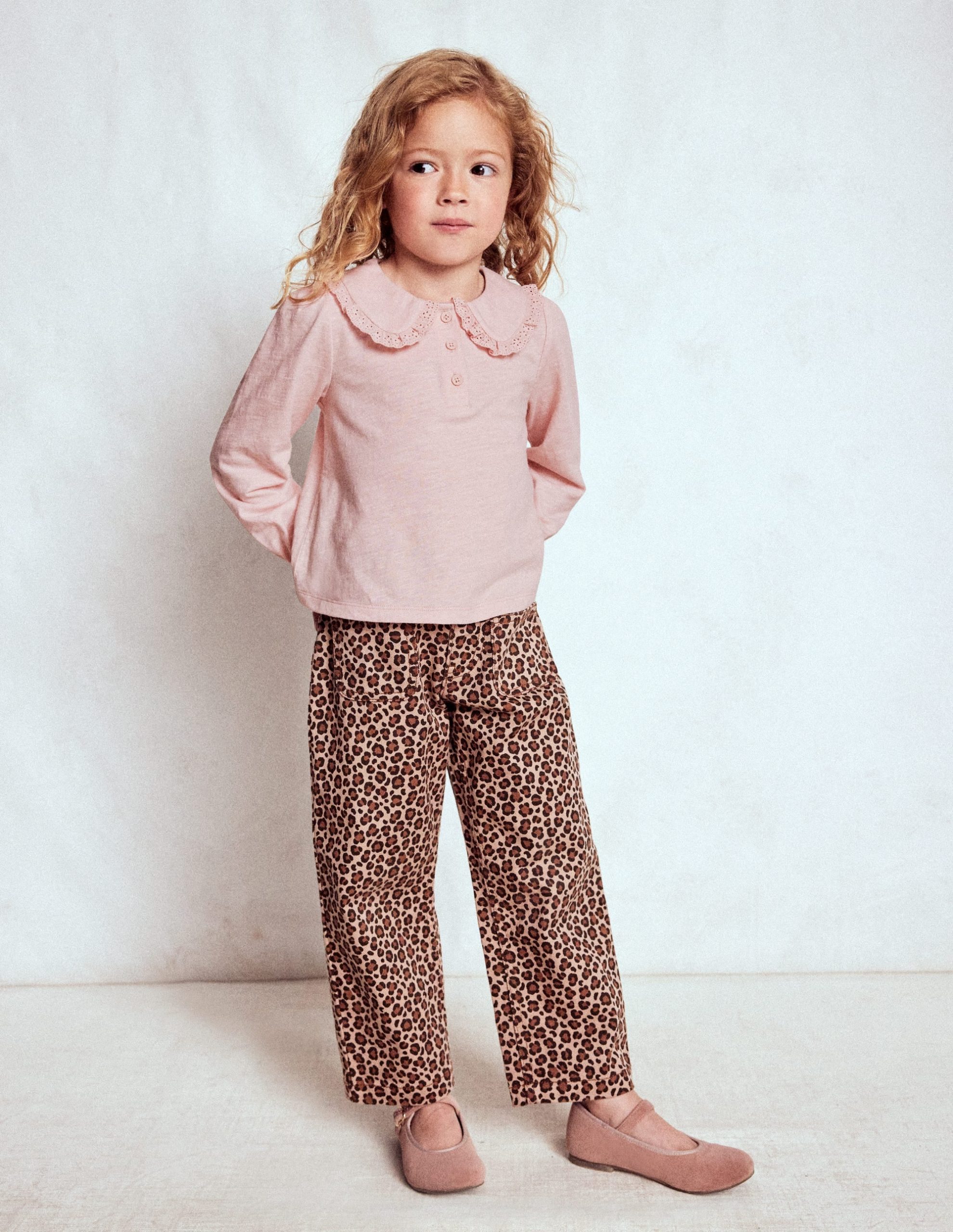 Collared Slub Top-Chalk Pink - Image 2