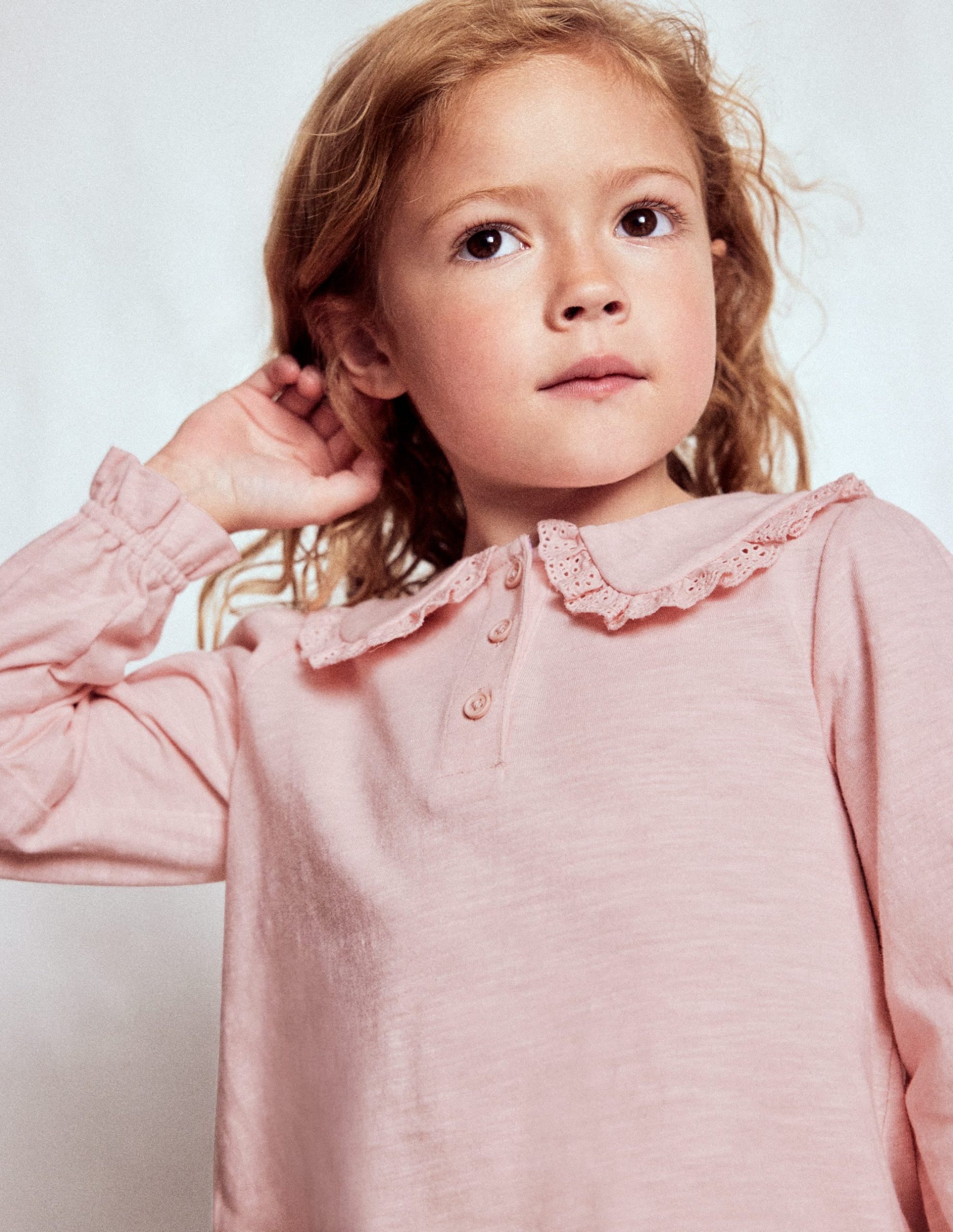 Collared Slub Top-Chalk Pink - Image 3