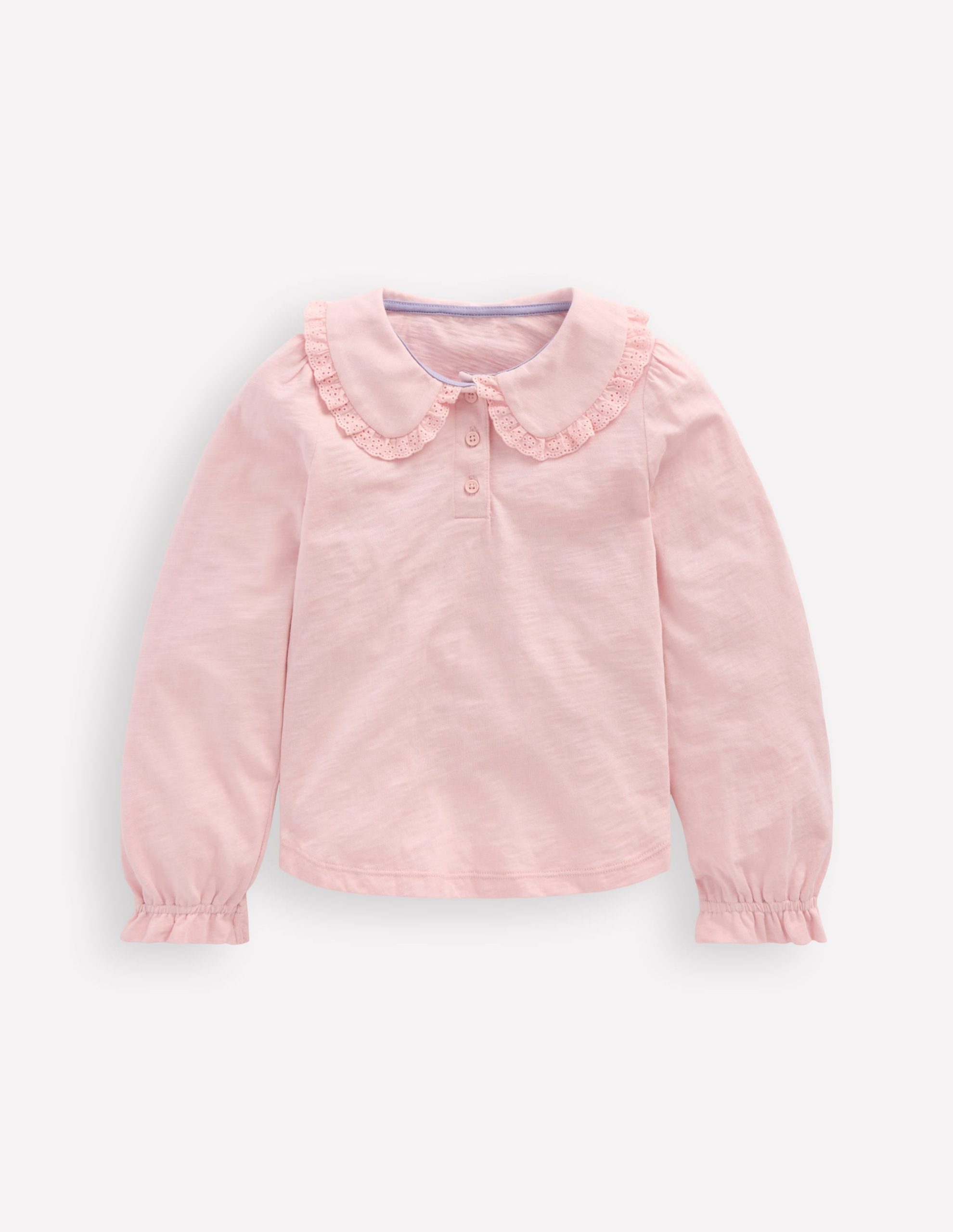 Collared Slub Top-Chalk Pink - Image 4