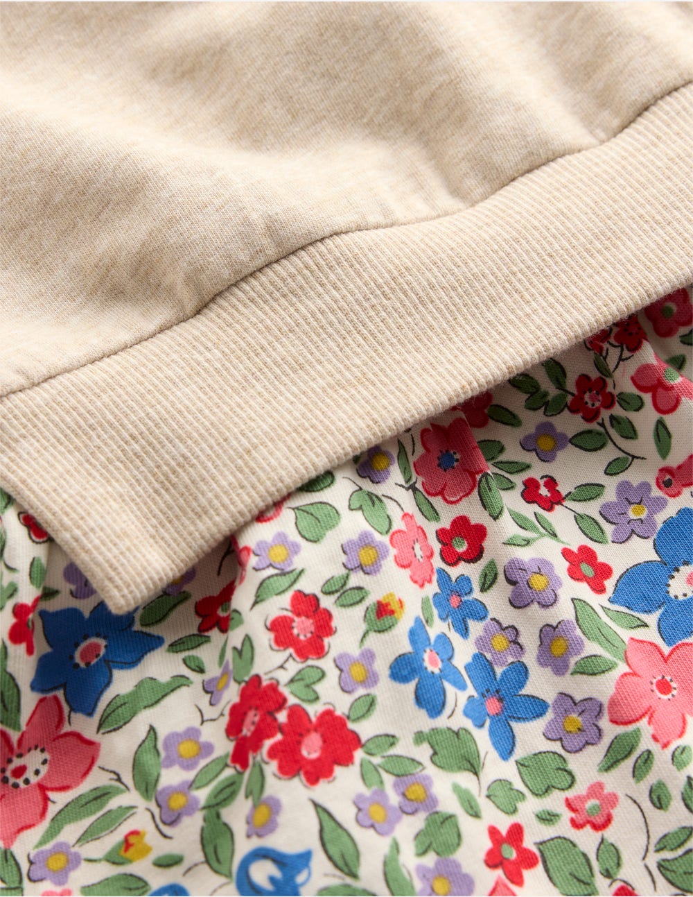 2-in-1 Sweatshirt Dress-Ivory Berry Floral - Image 4