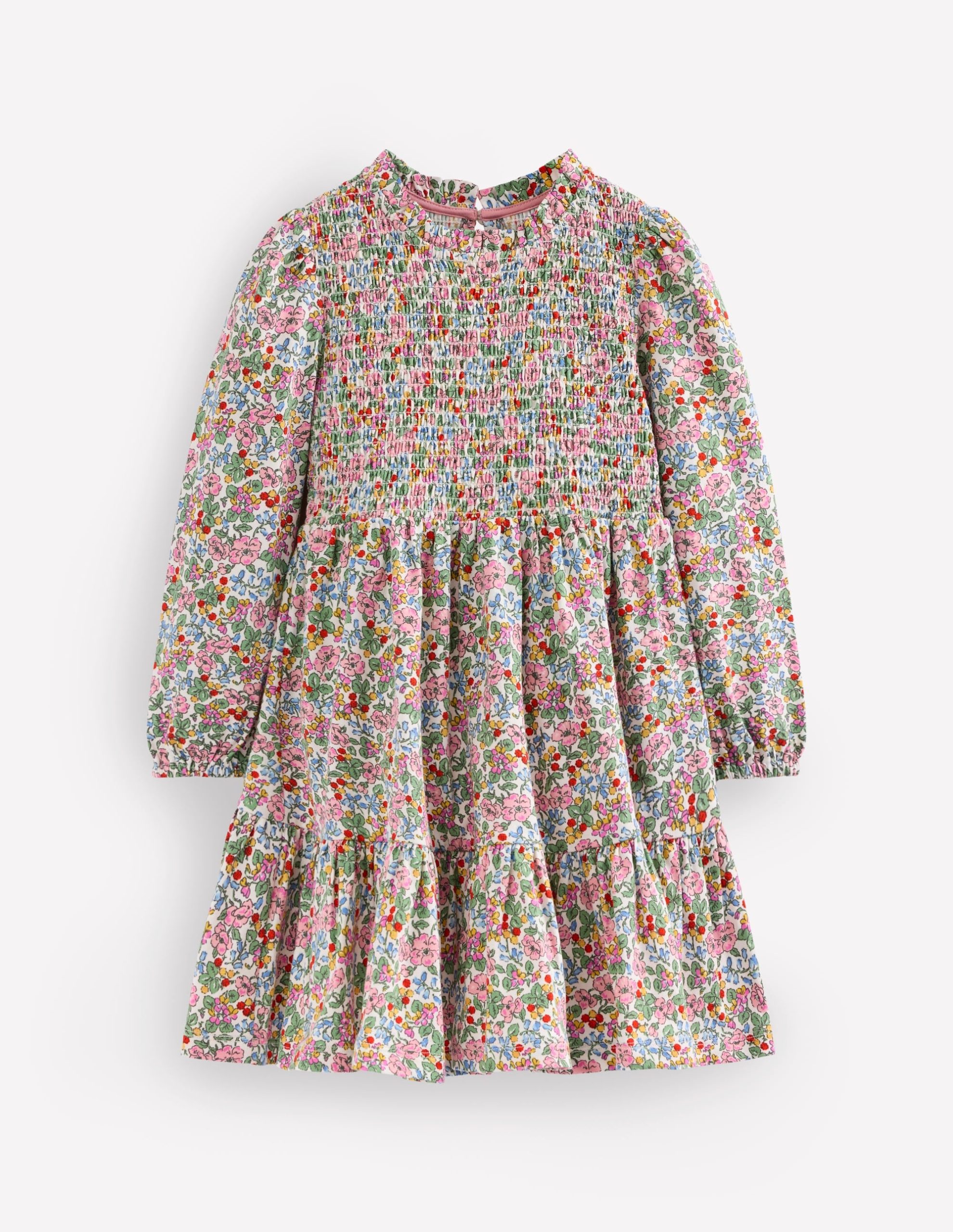 Aurora Long Sleeve Dress-Soft Ivory Berry Floral