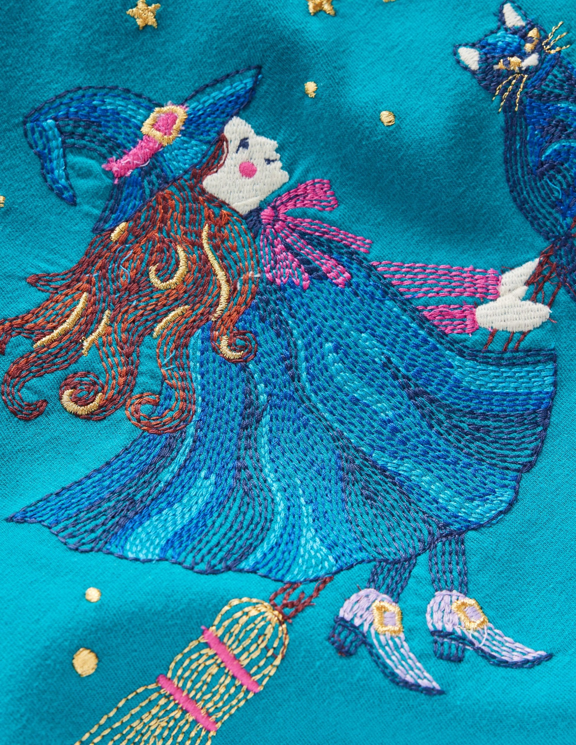 Long Sleeve Superstitch Tee-Deep Sea Green Witch - Image 3