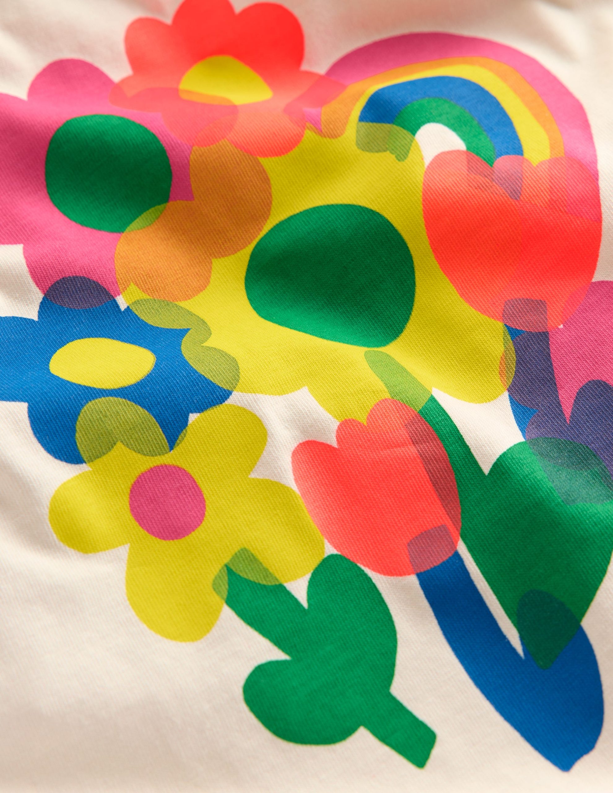 Long Sleeve Riso T-Shirt-Soft Ivory Flowers - Image 3