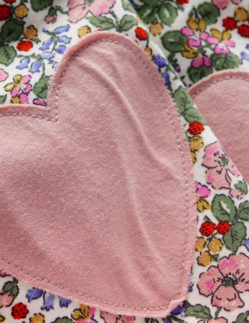 Appliqu?? Leggings-Soft Ivory Berry Floral - Image 3