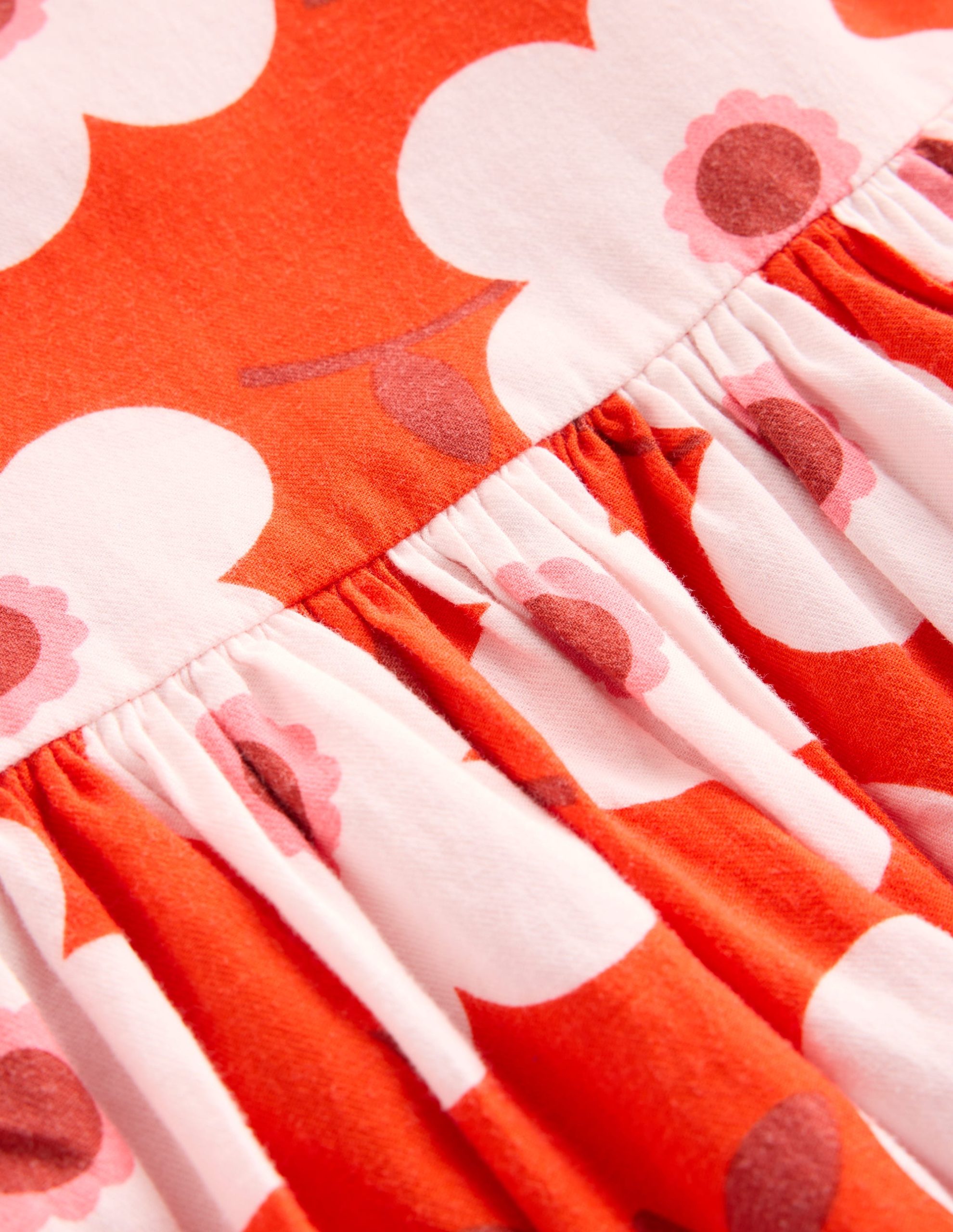 Madeline Long Sleeve Dress-Sunset Orange Giant Daisy - Image 4