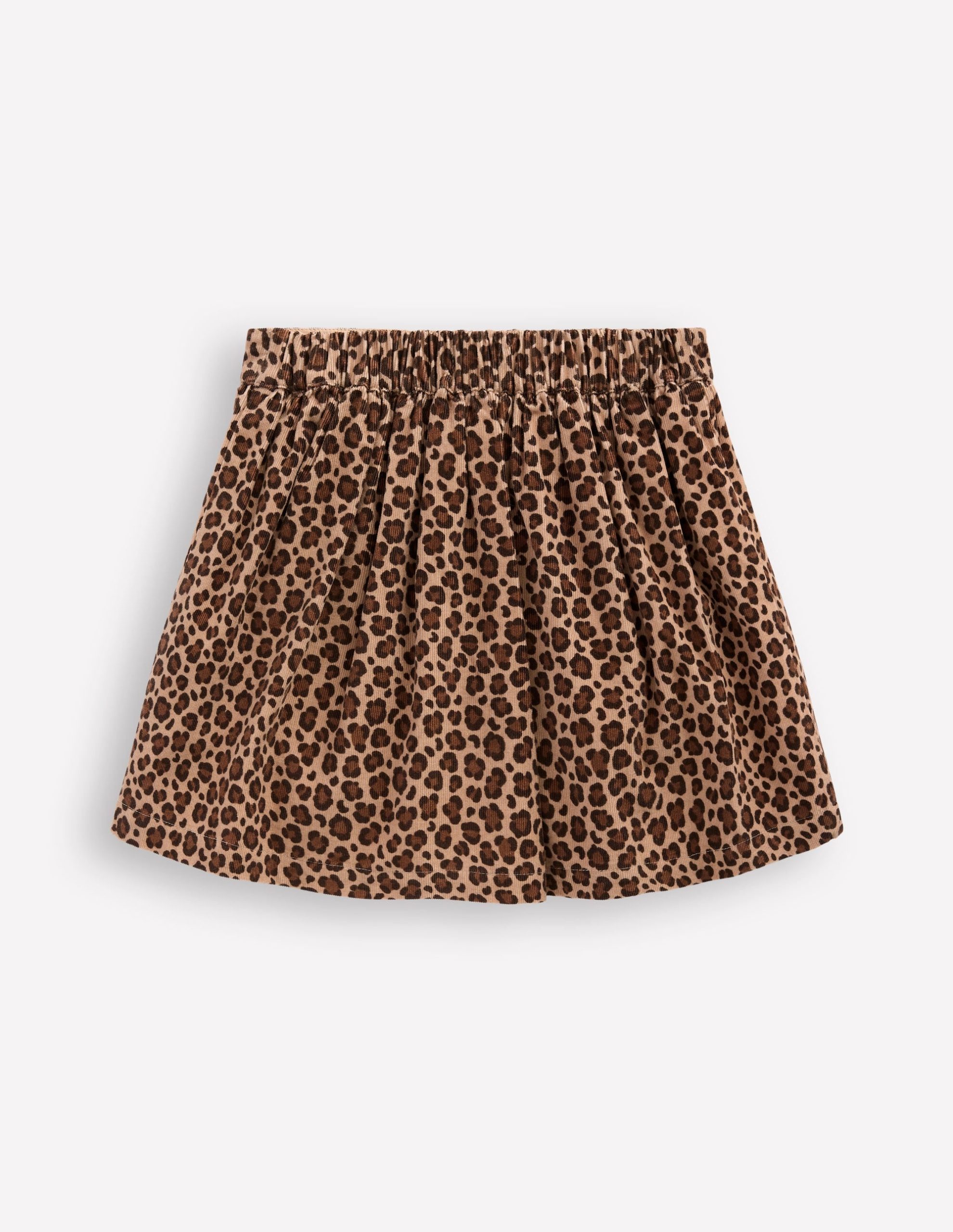 Button-through Mini Skirt-Leopard Print - Image 3