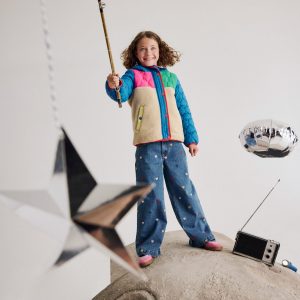 Wide Leg Pants-Mid Vintage Denim Hearts