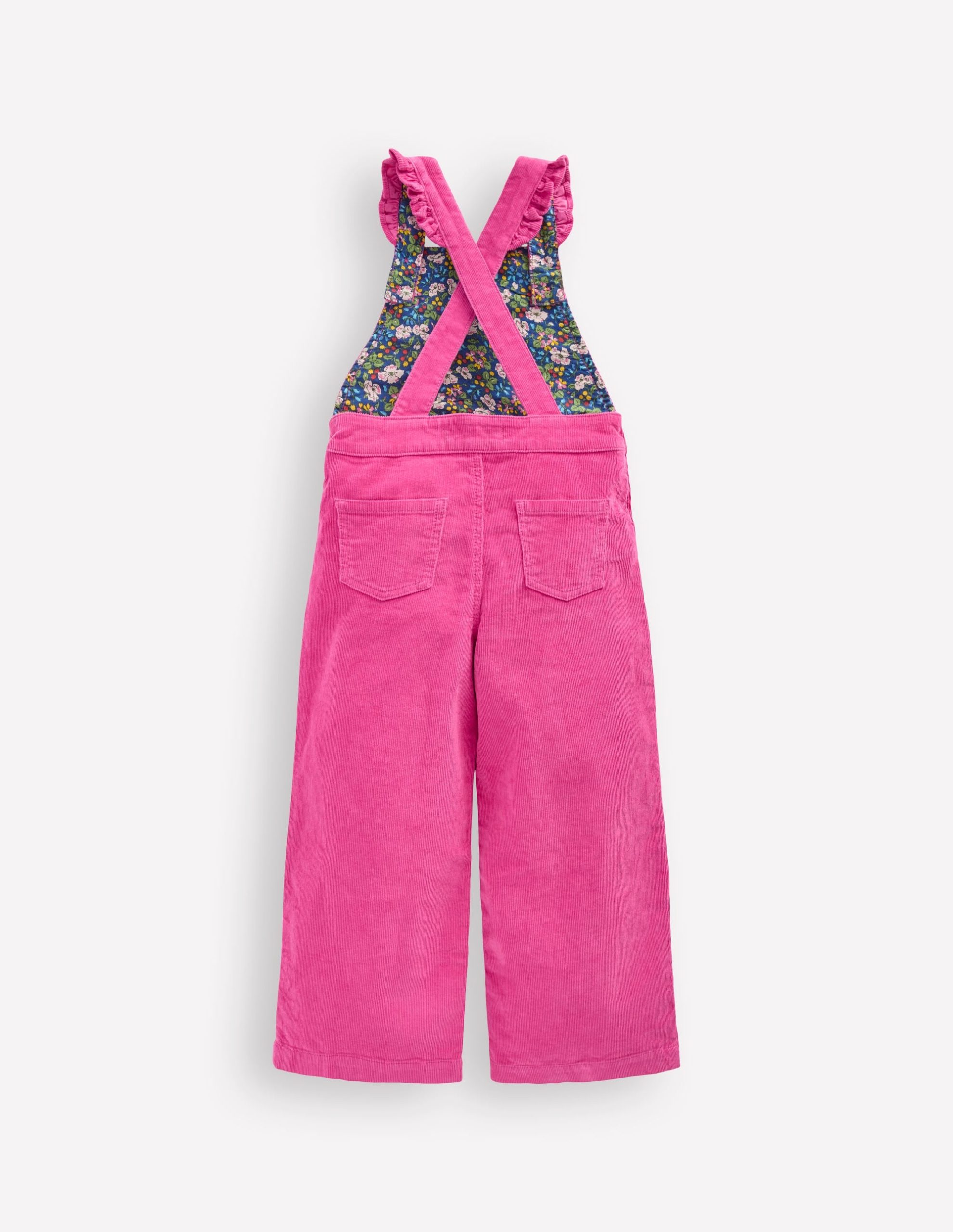 Frill Overalls-Raspberry Pink - Image 3