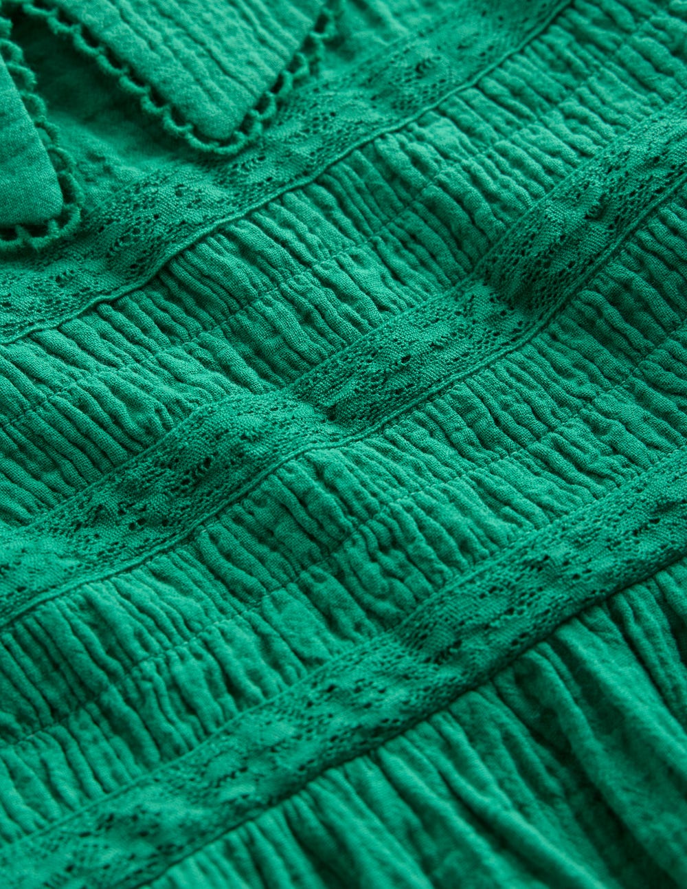 Double Cloth Collared Dress-Shady Green - Image 4