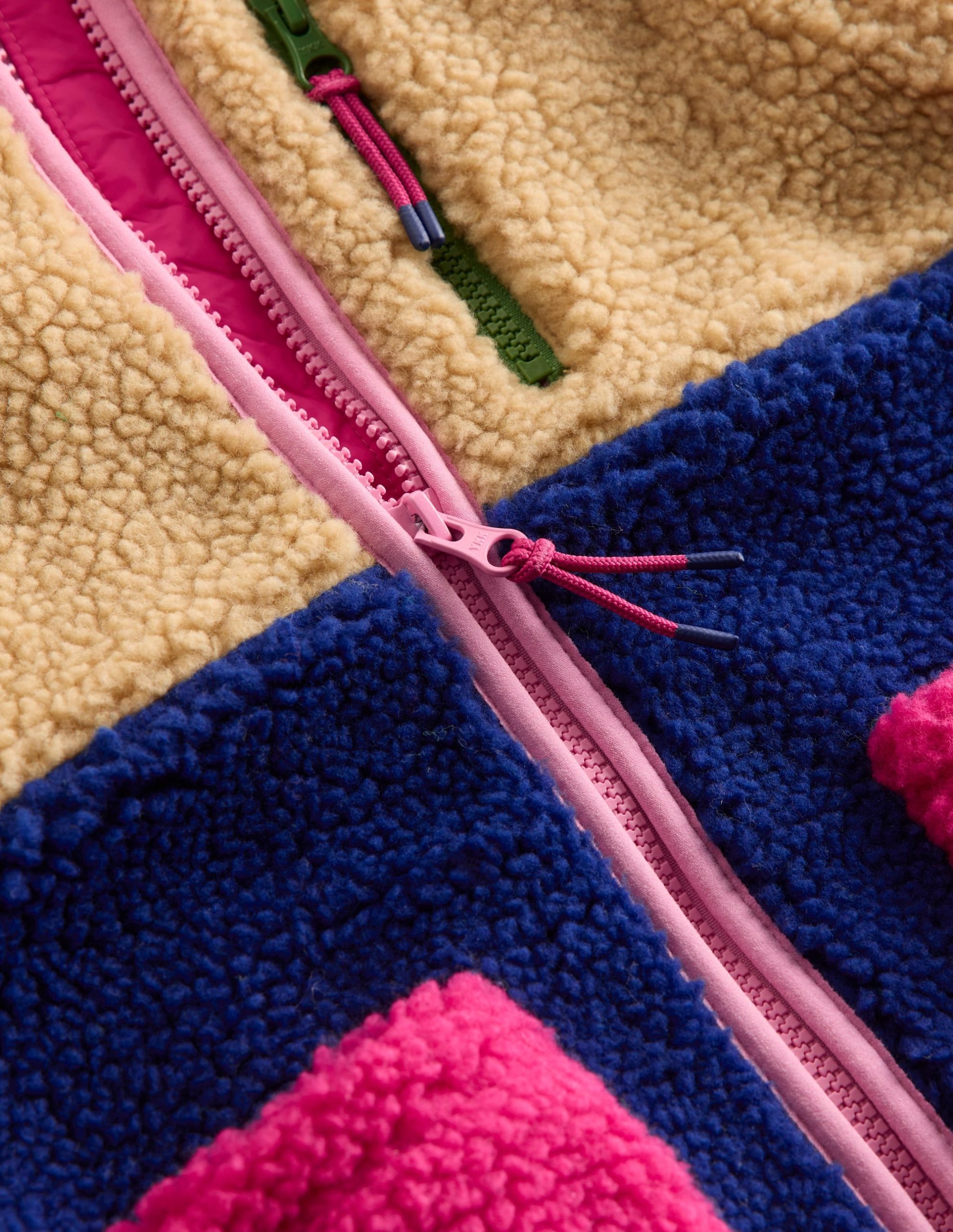 2-in-1 Borg Jacket-Colourblock Multi - Image 3