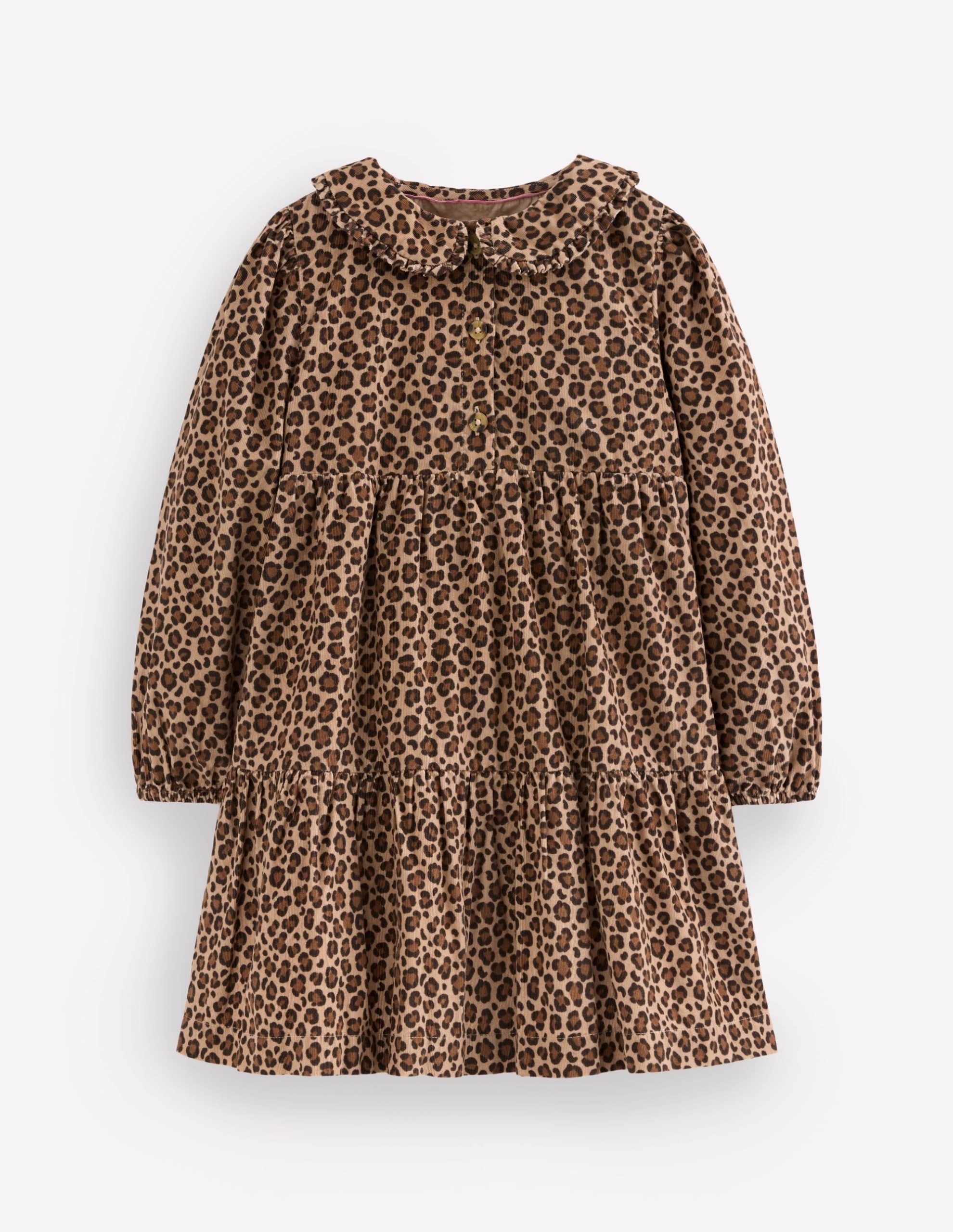 Minna Collared Woven Dress-Leopard - Image 5