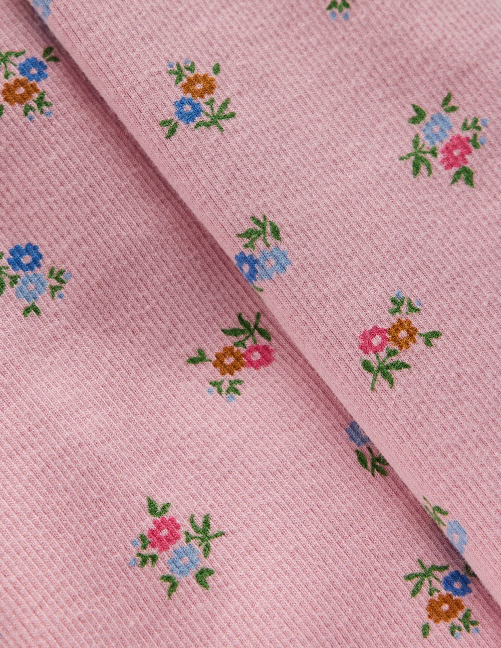 Ribbed Flare Leggings-Vintage Pink Spaced Ditsy - Image 4