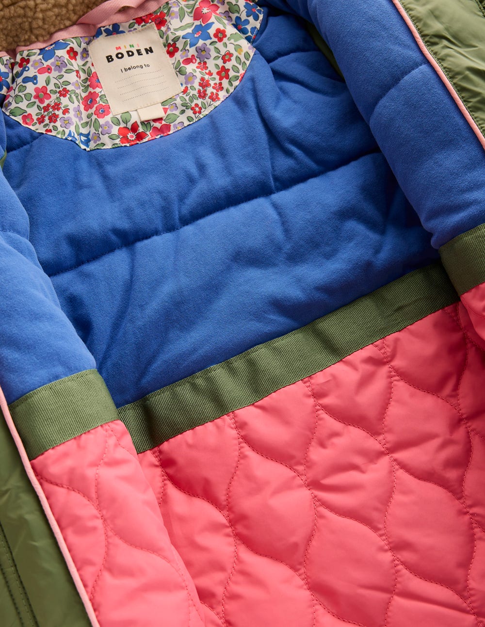 Cosy Longline Coat-Rose Pink Flowerbed - Image 5