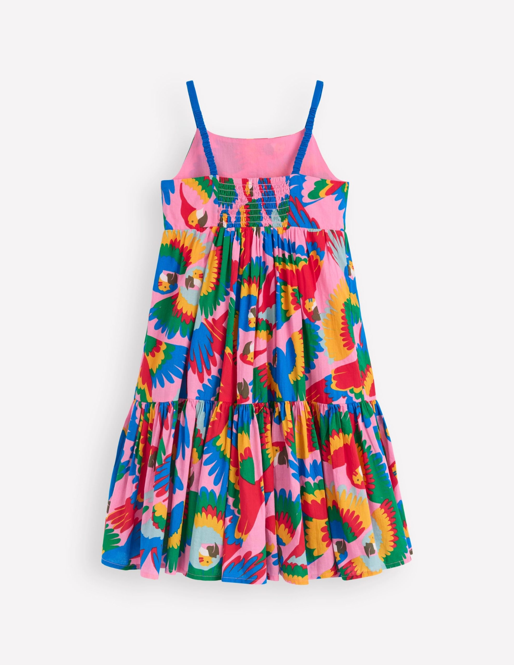 Aurelia Tiered Twirly Dress-Multi Rainbow Parrot - Image 4