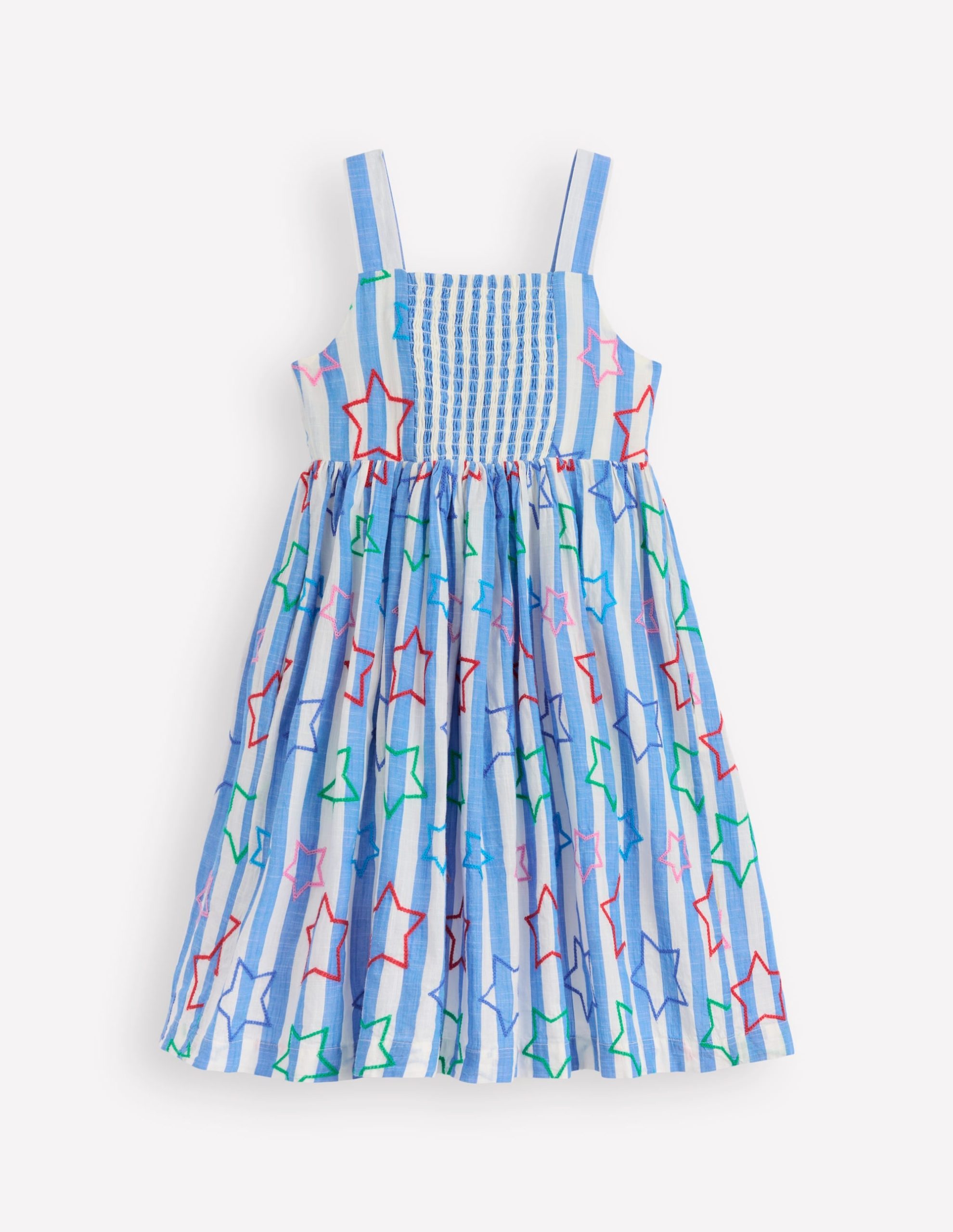 Remy Button Through Dress-Peacock Plume Blue Star - Image 6