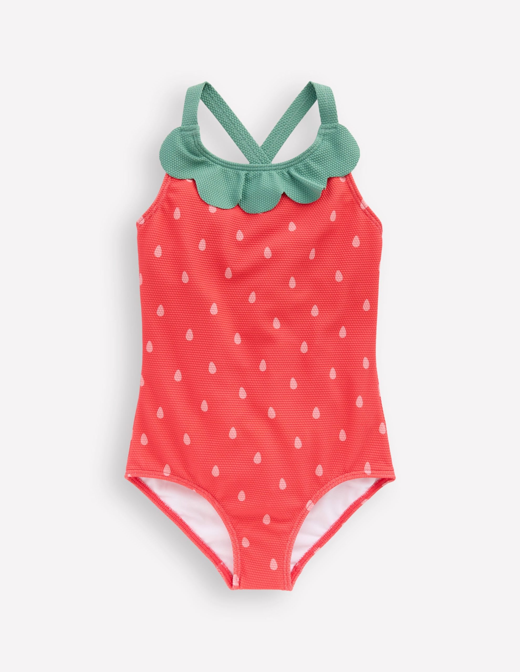 Fun Cross-back Swimsuit-Strawberry