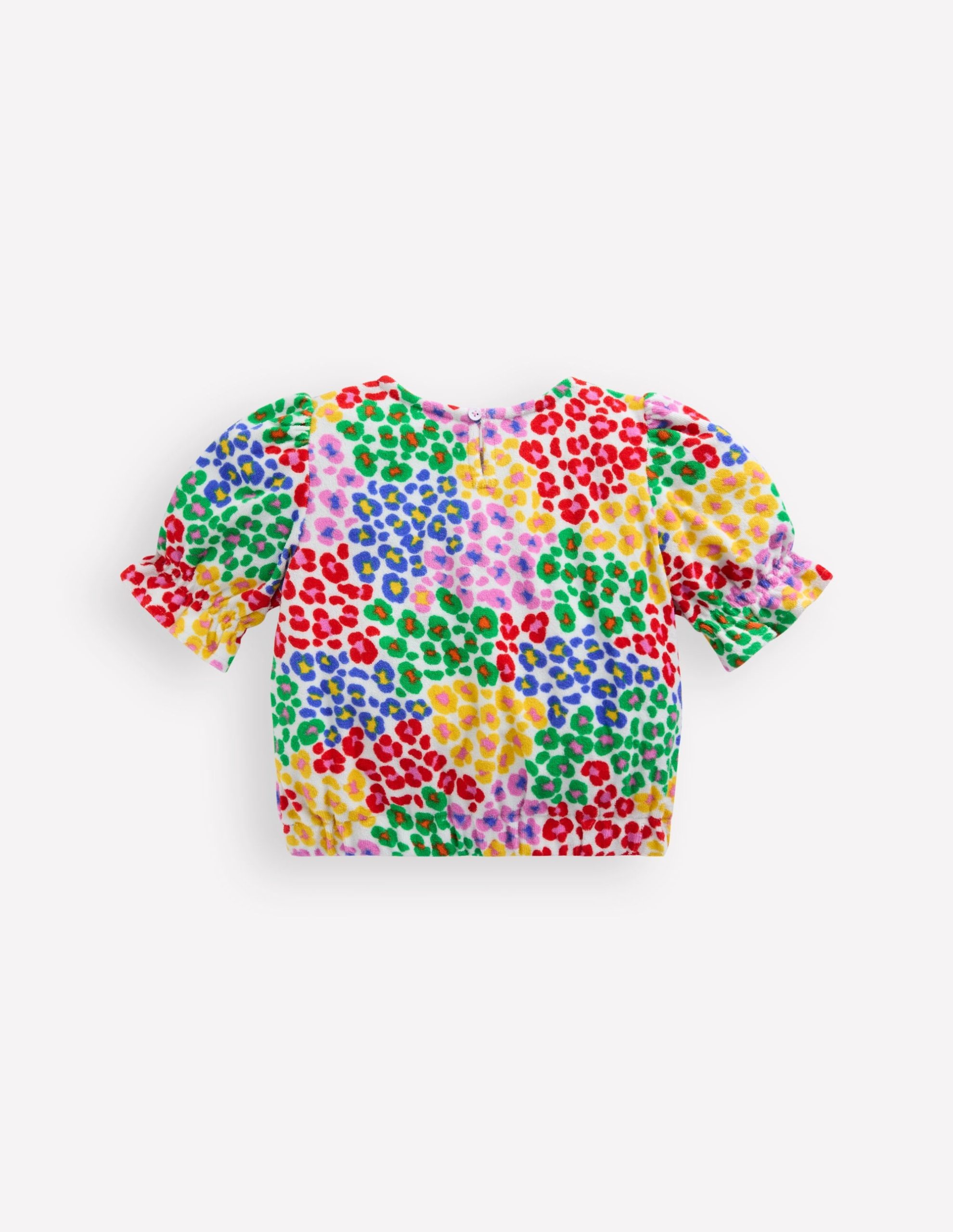 Towelling Top-Multi Rainbow Leopard - Image 2
