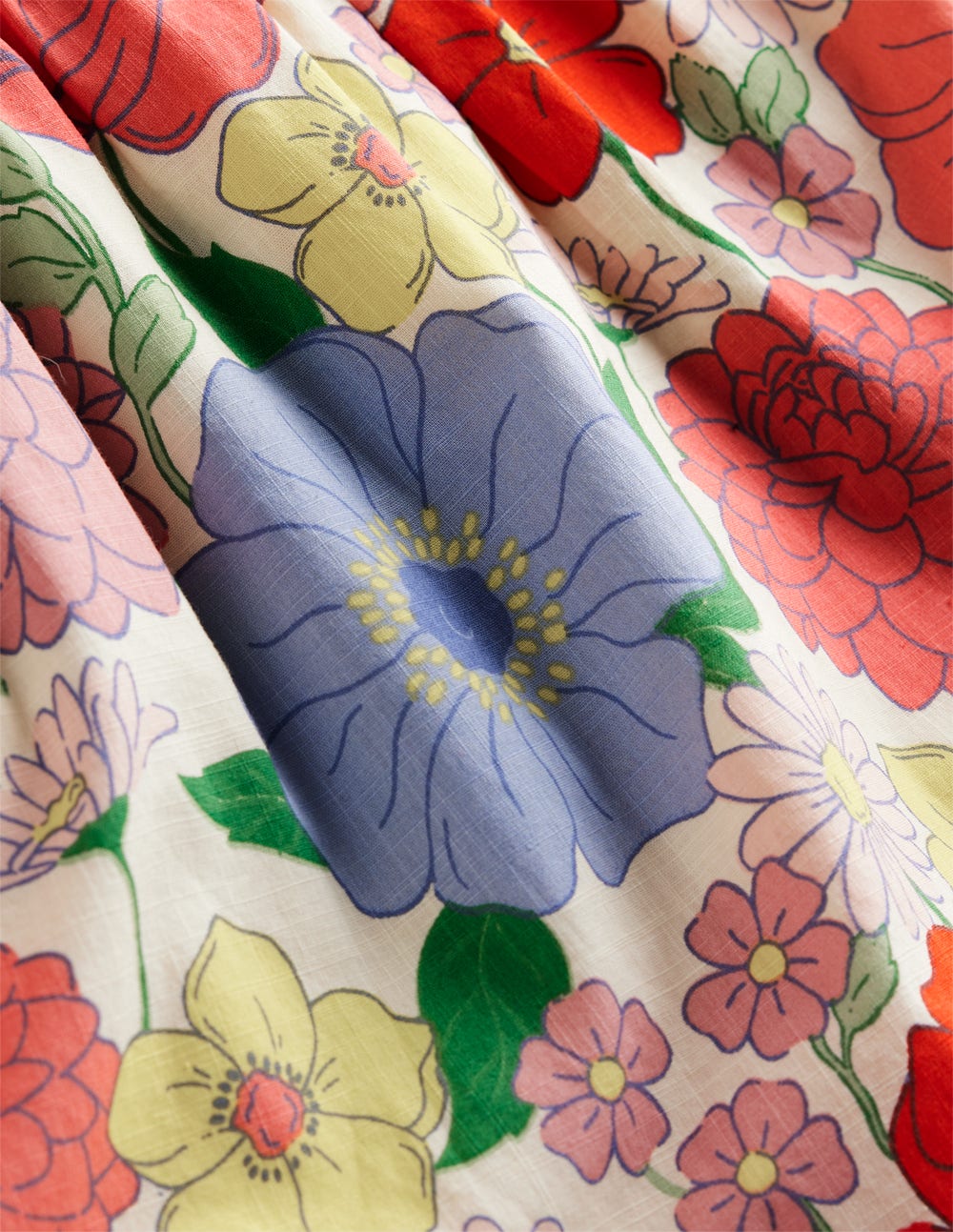 Frill Sleeve Woven Top-Multi Summer Garden - Image 7