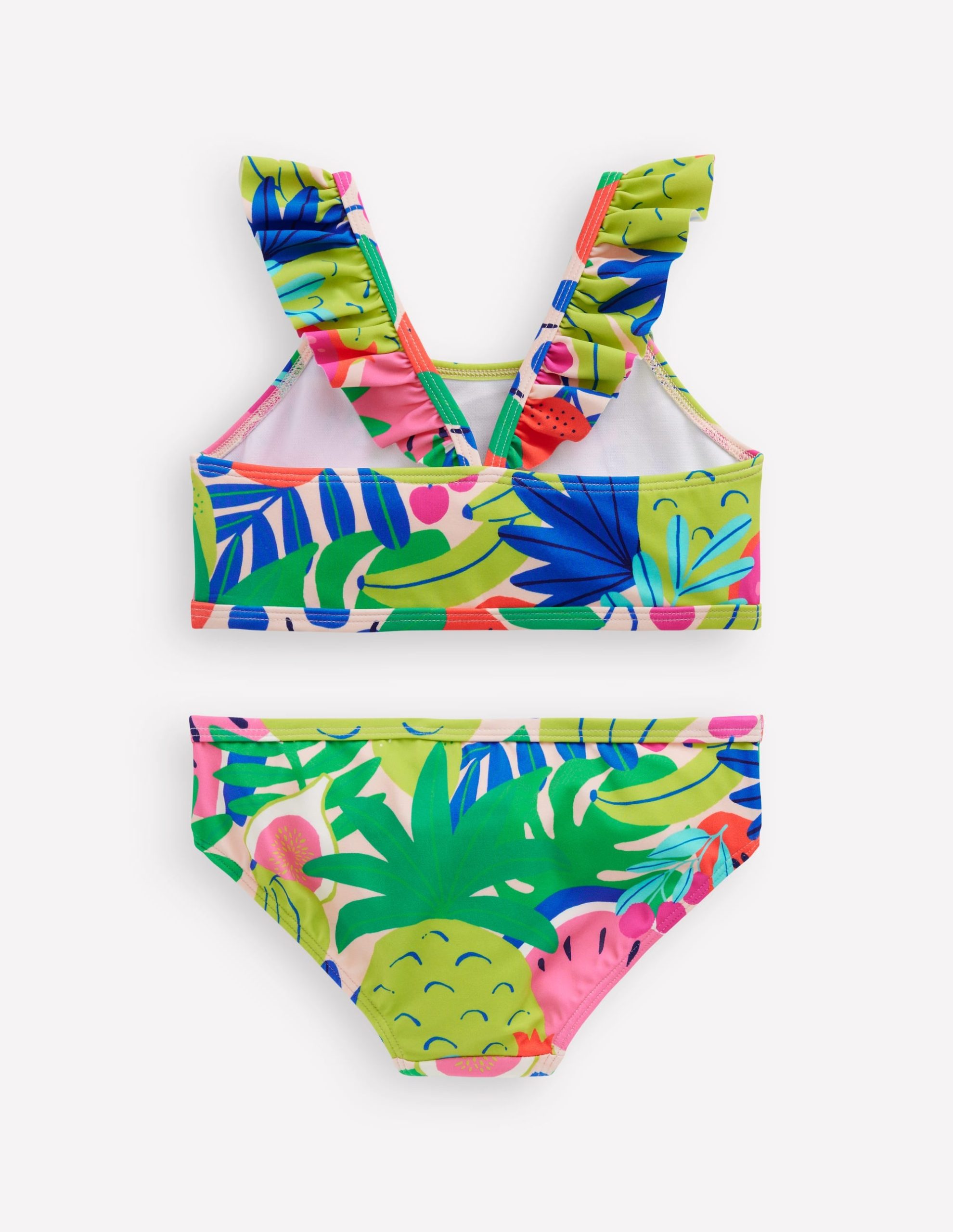Frill Strap Bikini-Multi Tropical Fruit - Image 2