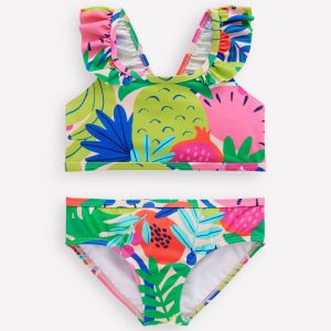 Frill Strap Bikini-Multi Tropical Fruit