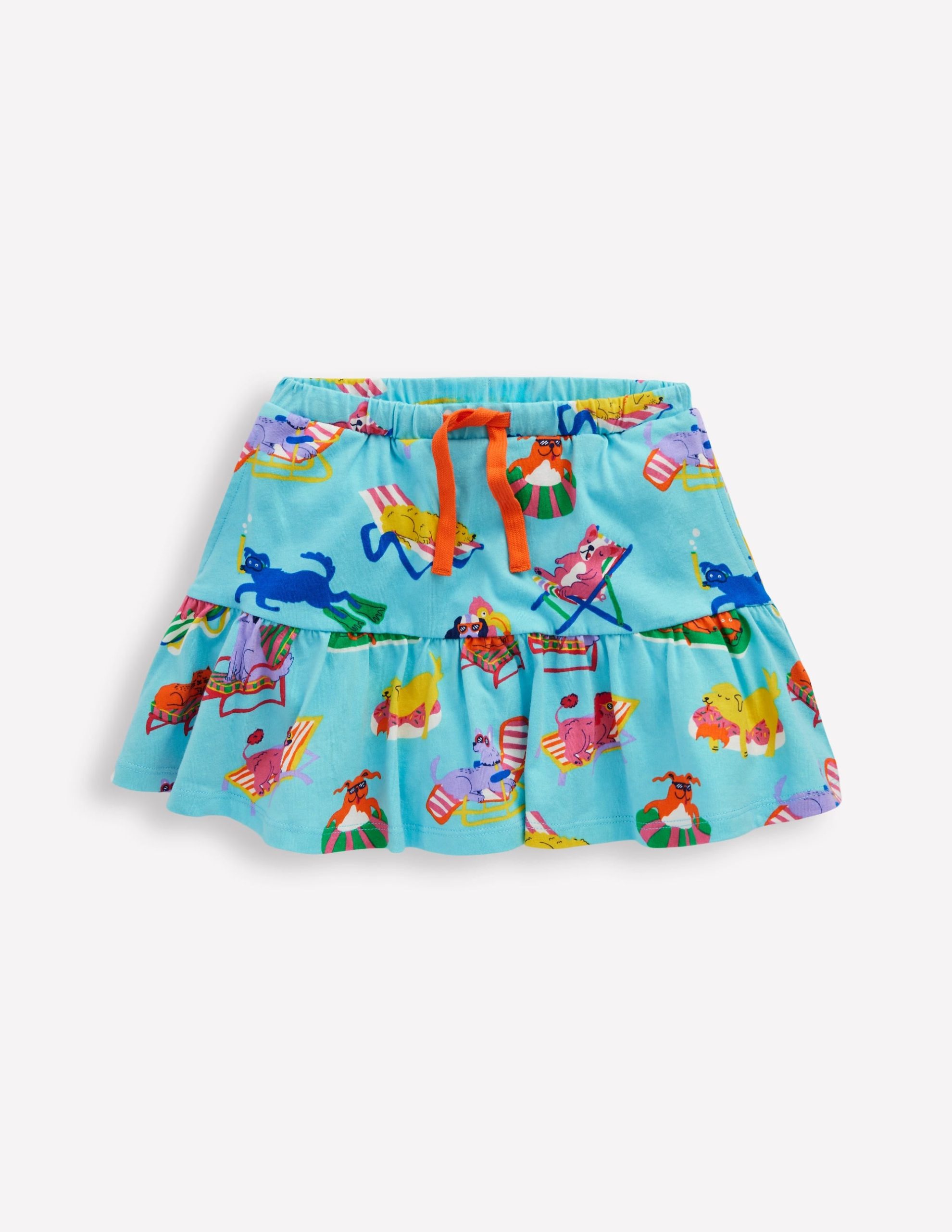 Tiered Jersey Skort-Caribbean Blue Poolside Pets - Image 4