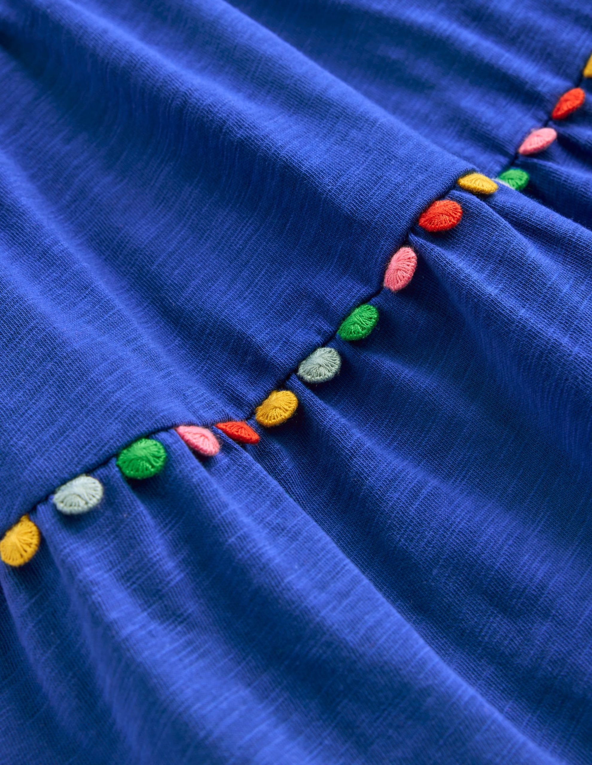 Addison Twirly Pom Dress-Bright Blue - Image 4