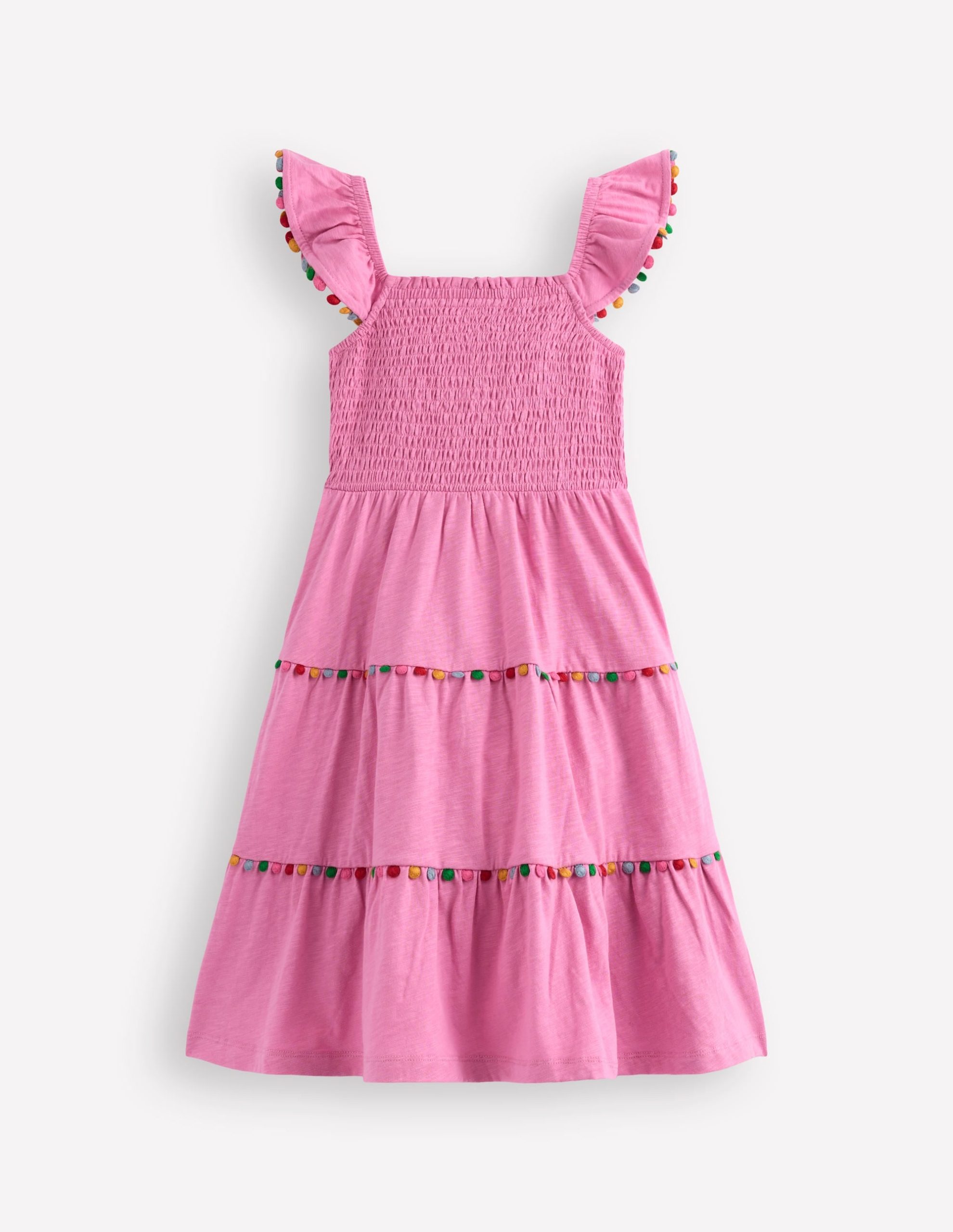 Addison Twirly Pom Dress-Pink - Image 3
