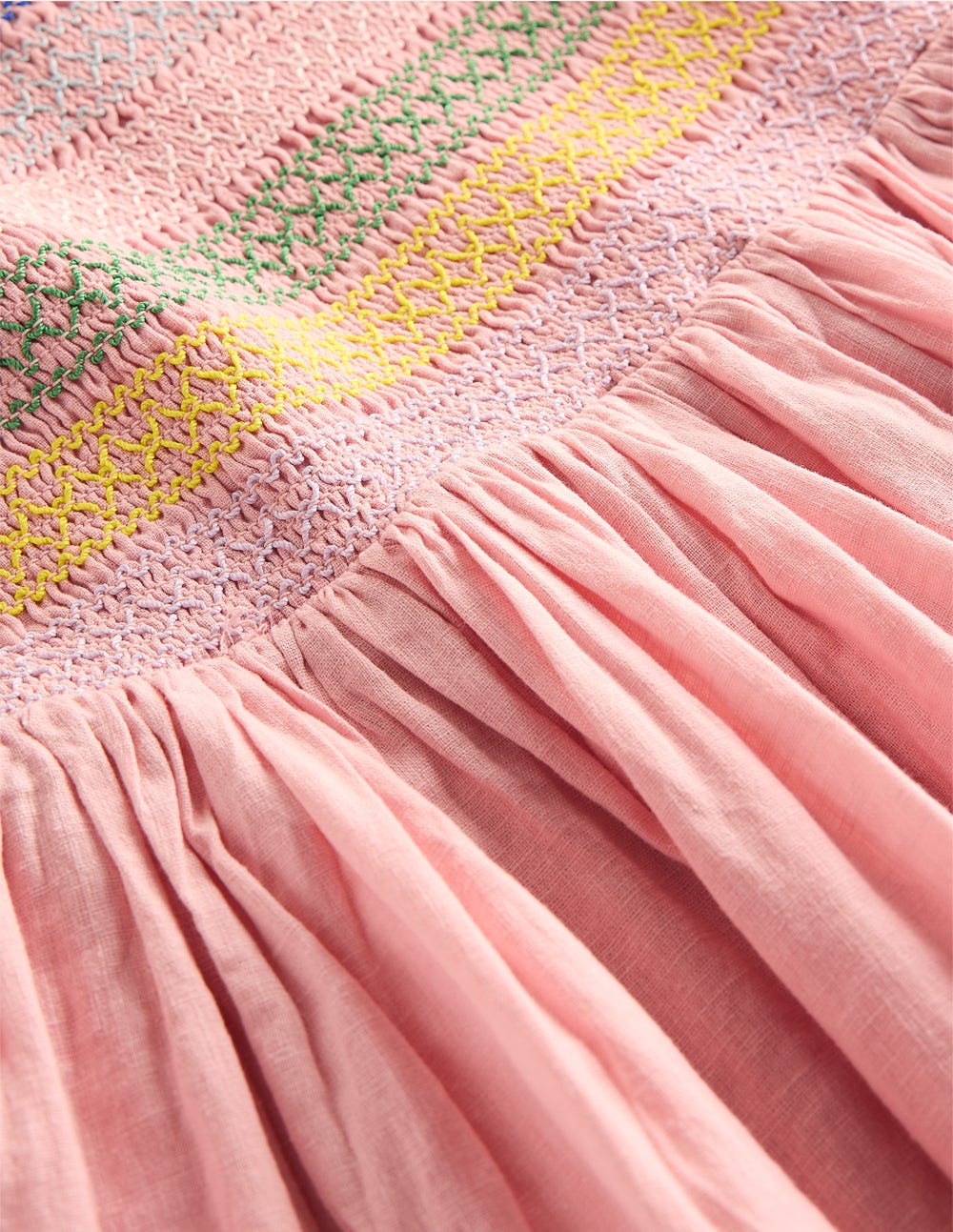 Gwendolyn Cotton Linen Dress-Pink - Image 4