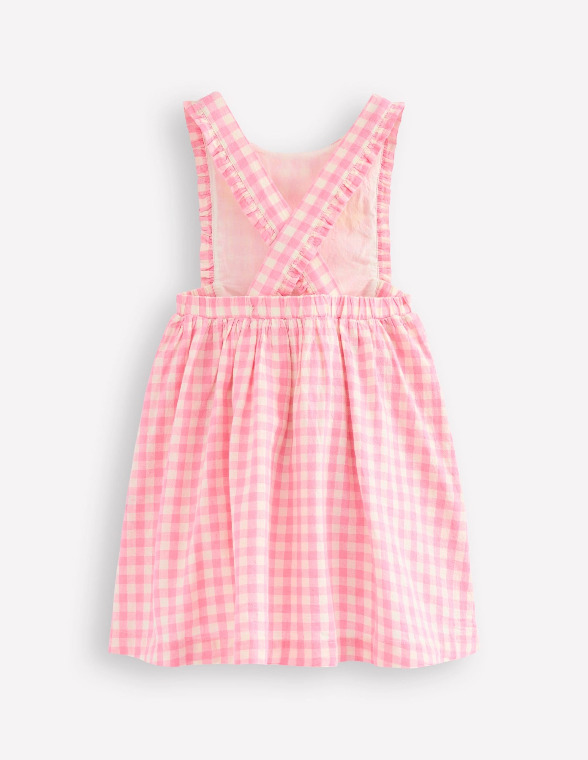 Gladys Pinafore Dress-Pink Gingham Easter - Image 3