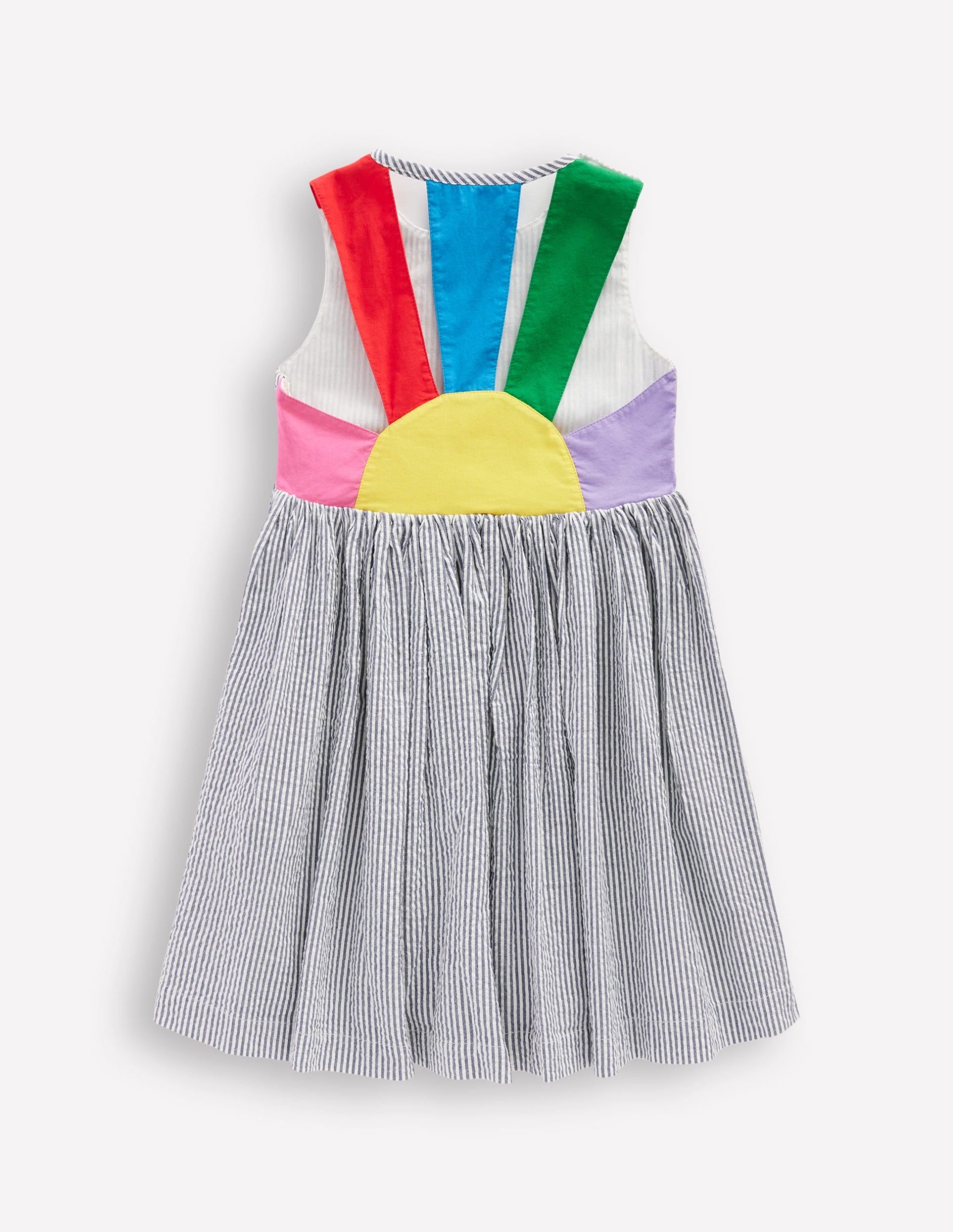 Zadie Applique Back Dress-Navy/ Ivory Stripe Sunray - Image 2